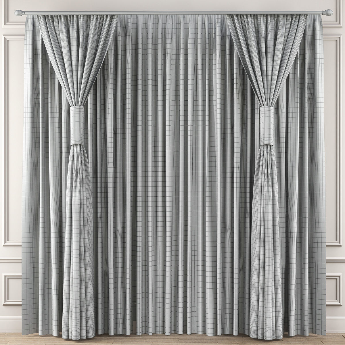 Curtains Collection 10 Pieces 3d model Low-poly 3D model_15