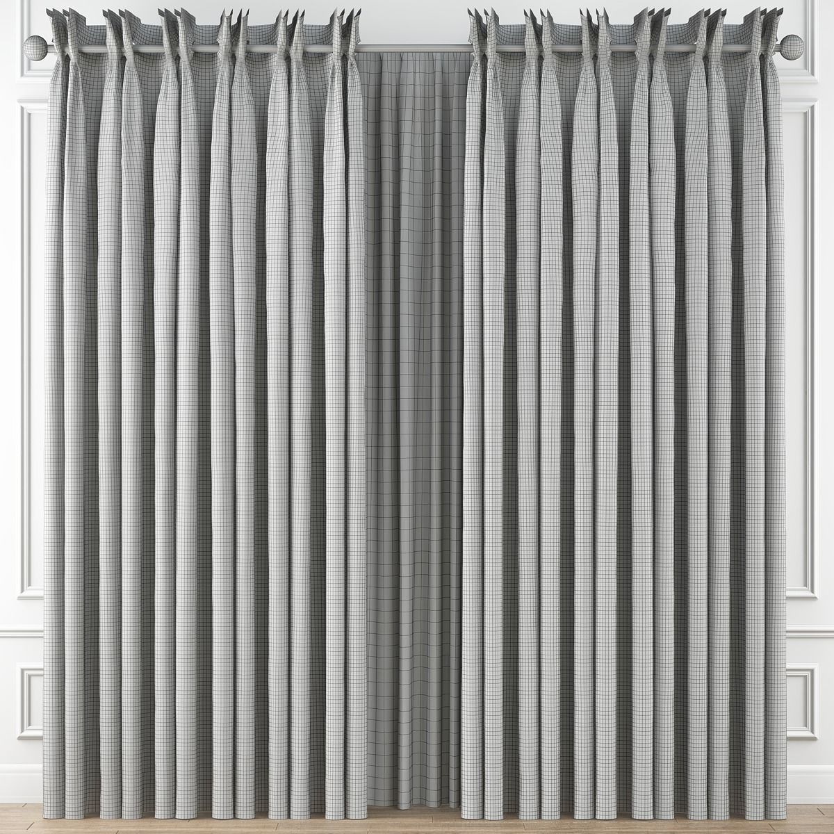 Curtains Collection 10 Pieces 3d model Low-poly 3D model_5