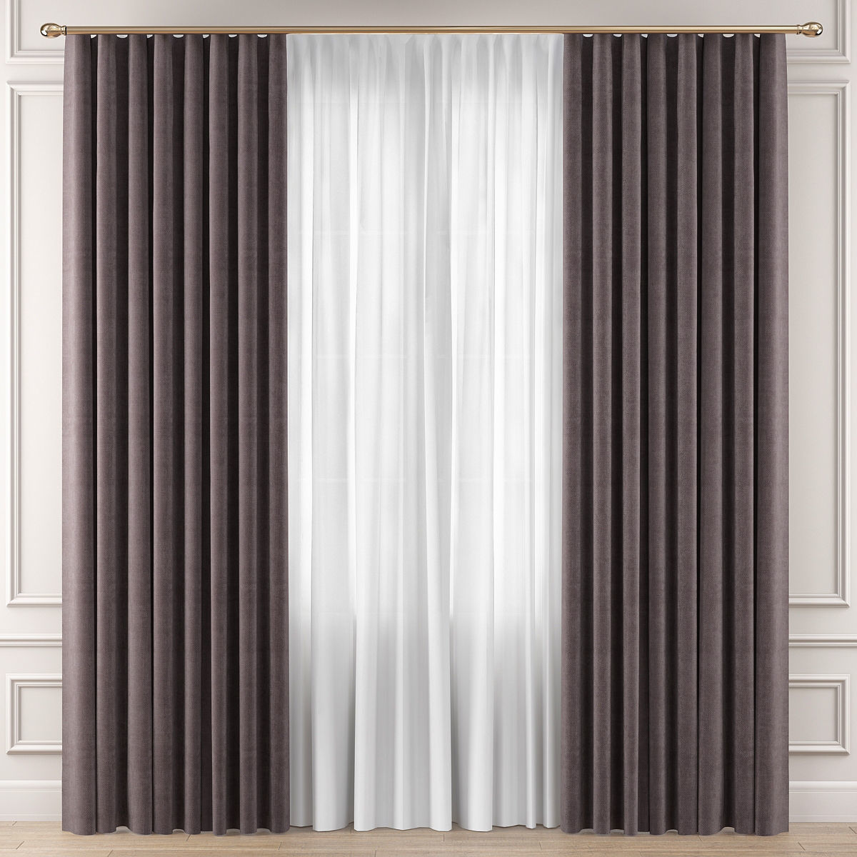 Curtains Collection 10 Pieces 3d model Low-poly 3D model_16
