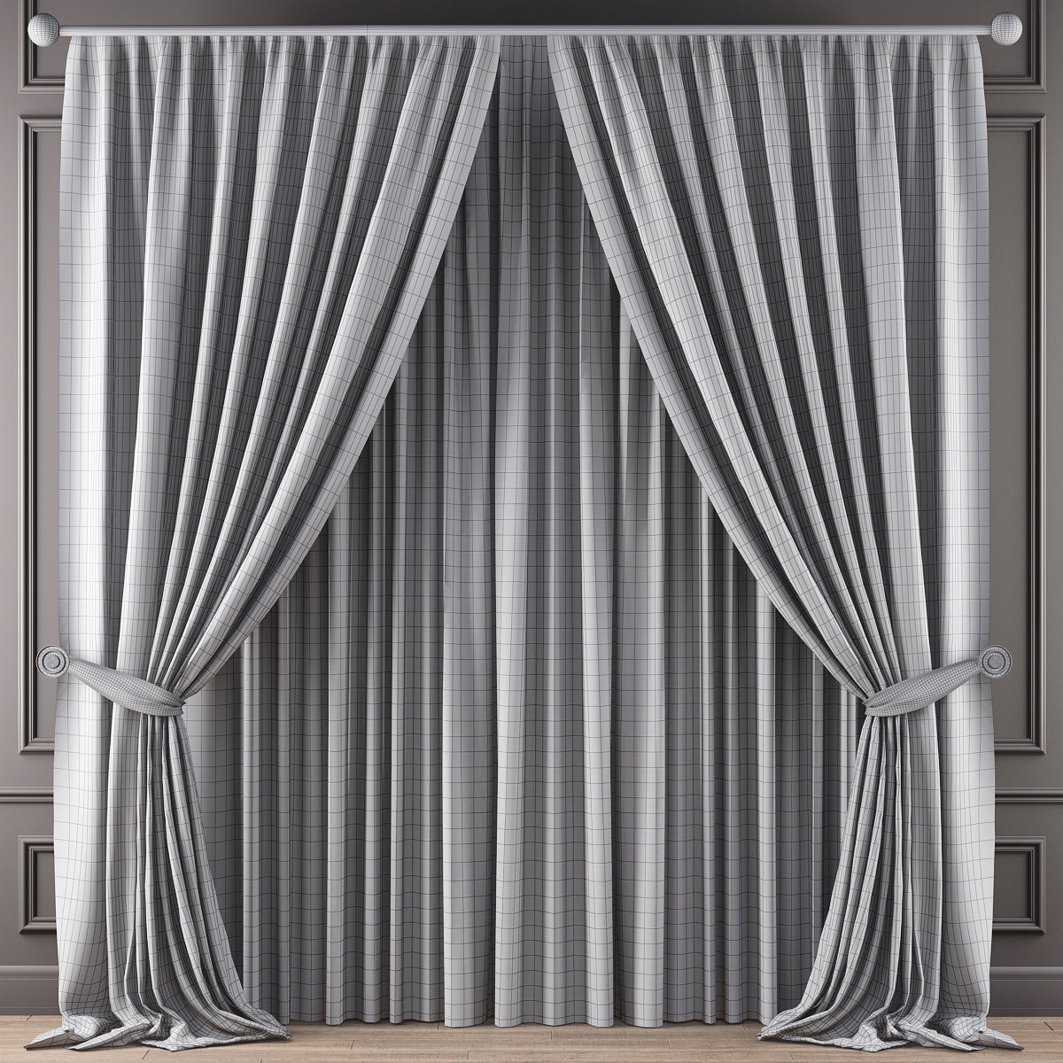 Curtains Collection 10 Pieces 3d model Low-poly 3D model_13