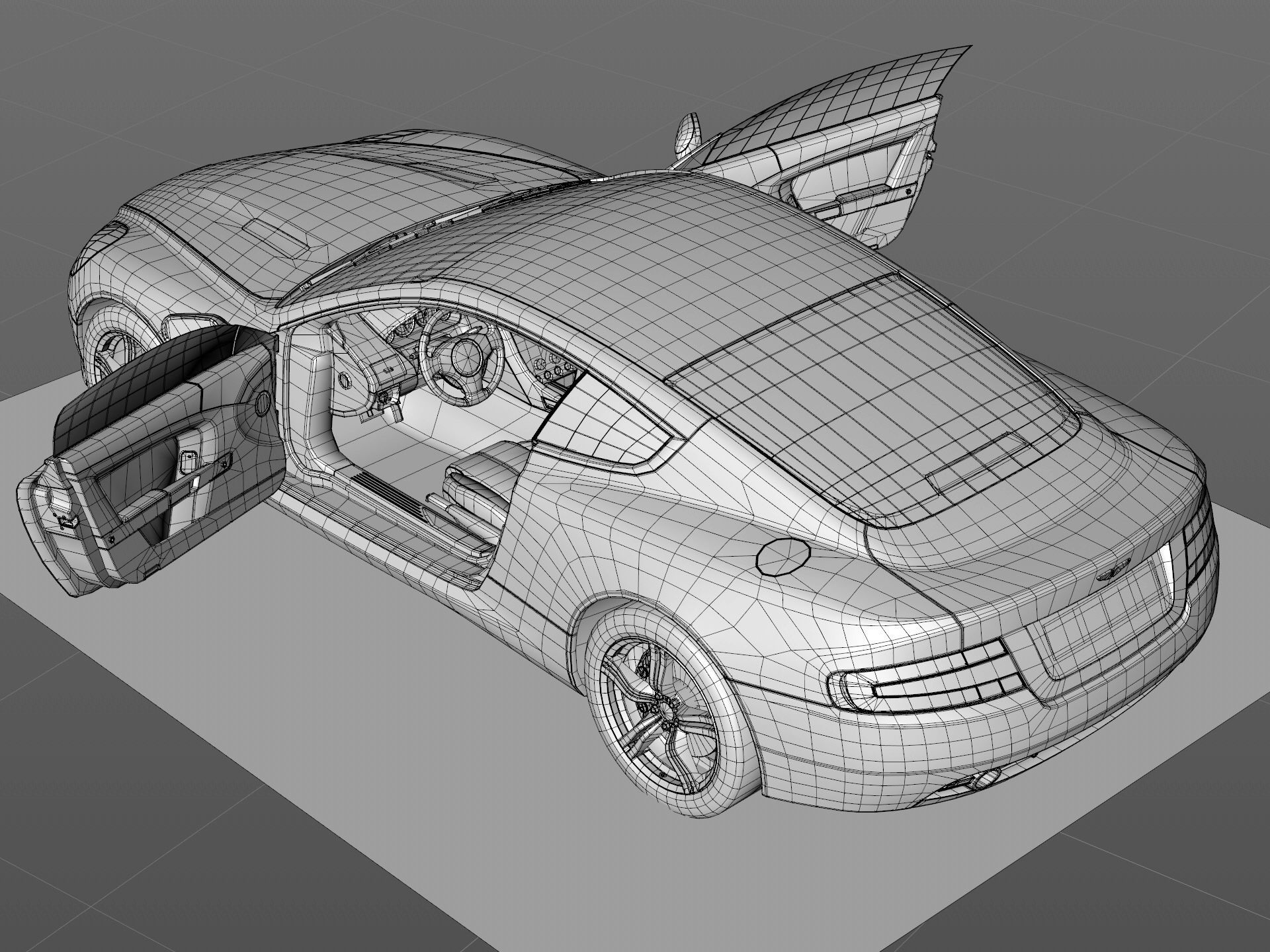 Aston Martin DB9 2008 3D model_13