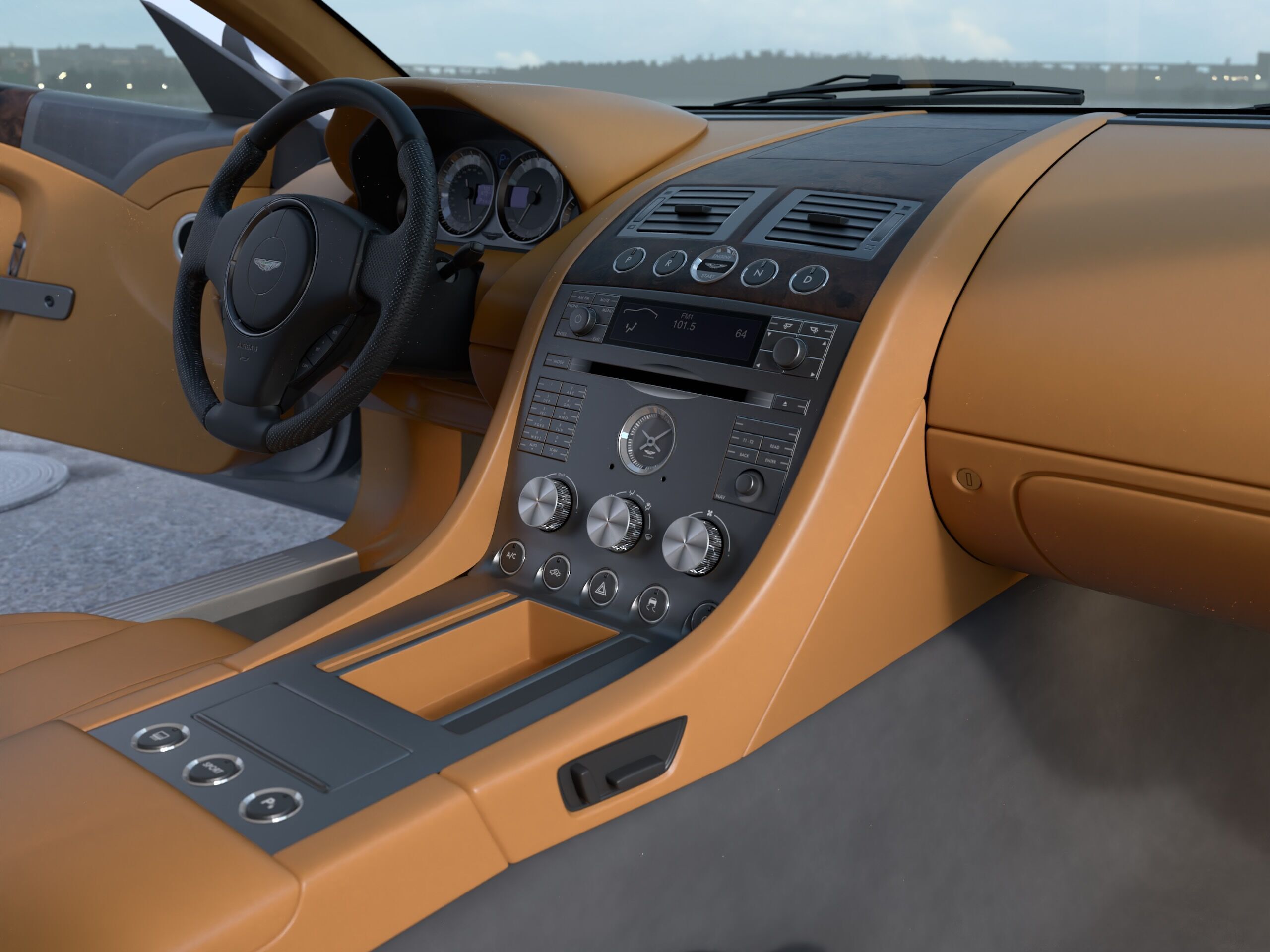 Aston Martin DB9 2008 3D model_9