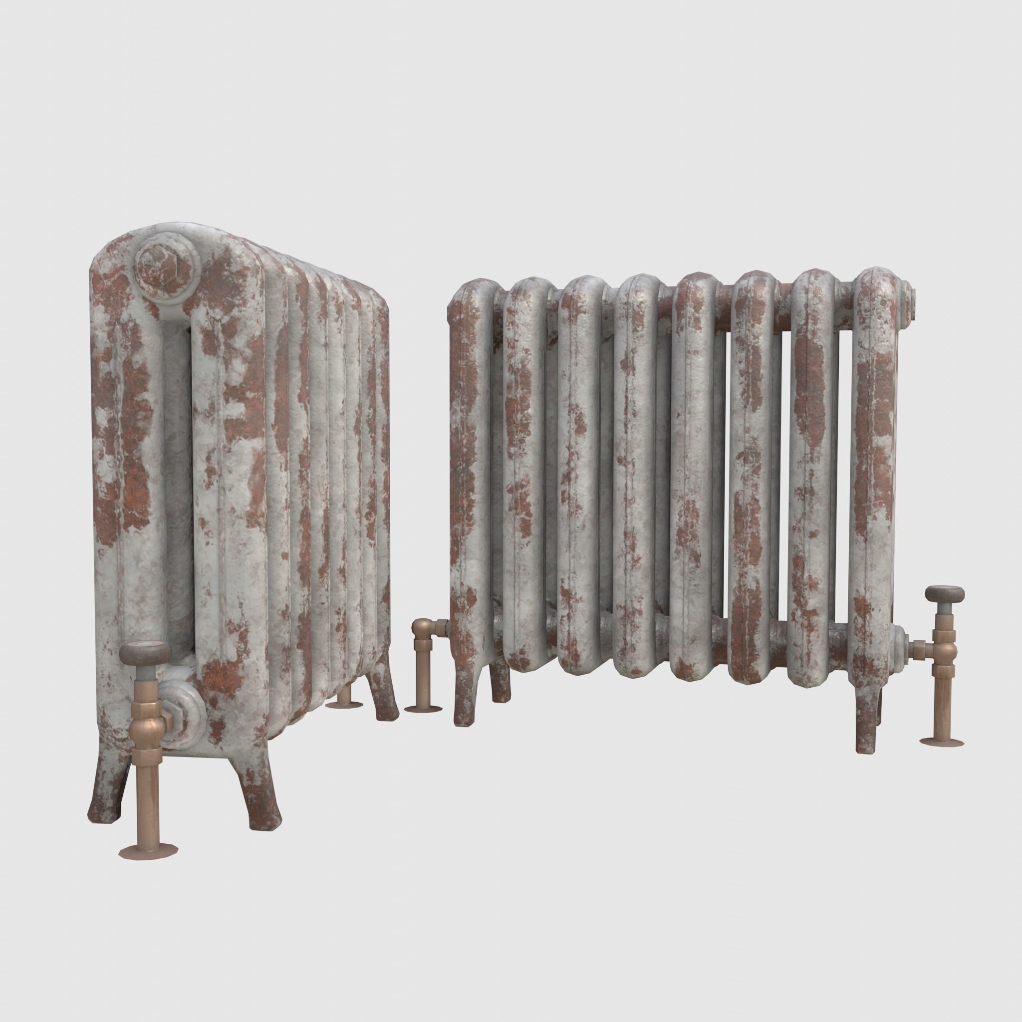Game-ready rusty radiator - Unity - HDRP - UE4 Low-poly 3D model_14