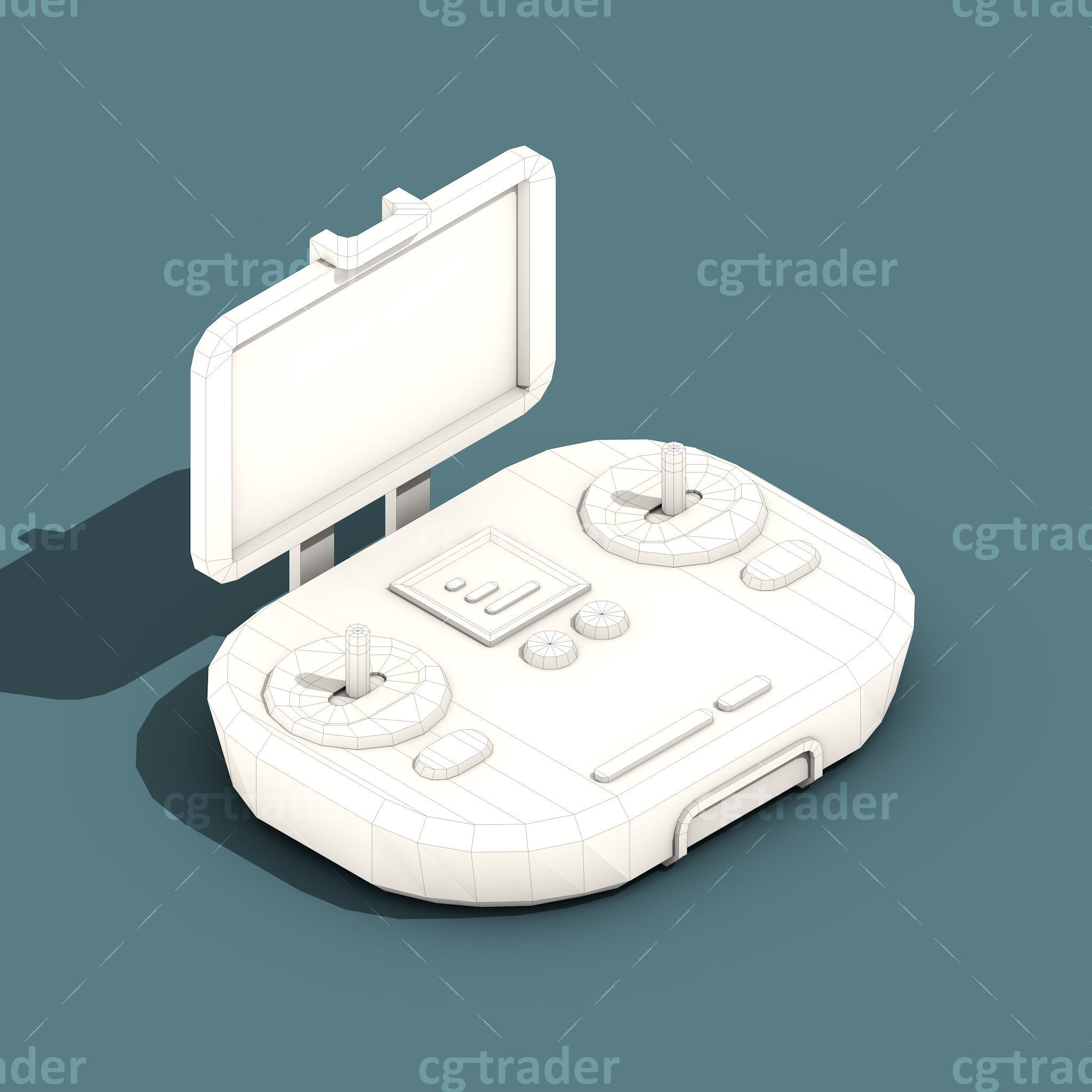 Low Poly Drone Isometric Icon Pack 02 Low-poly 3D model_21