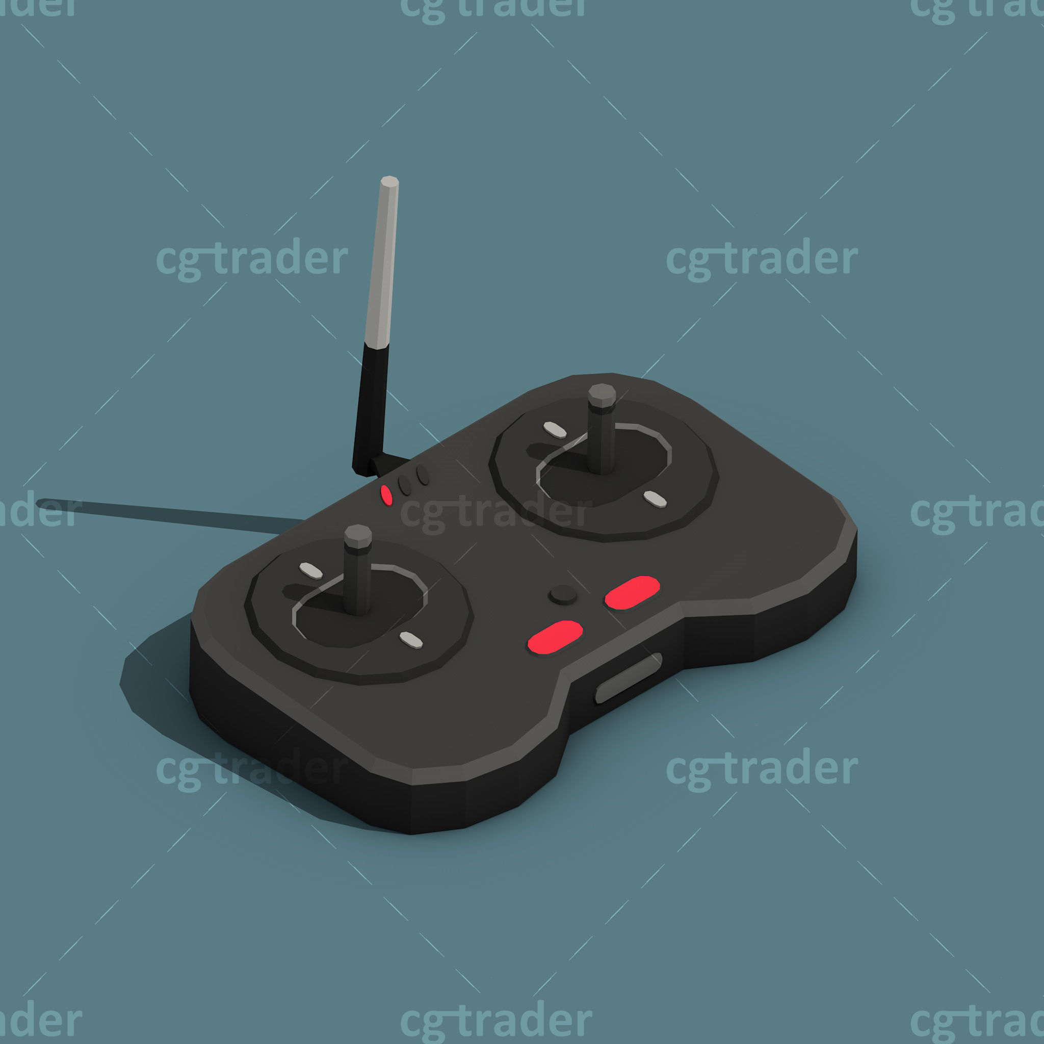 Low Poly Drone Isometric Icon Pack 02 Low-poly 3D model_14