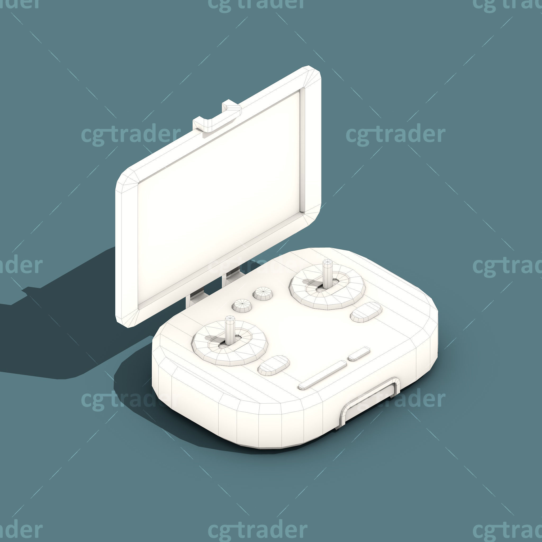 Low Poly Drone Isometric Icon Pack 02 Low-poly 3D model_19