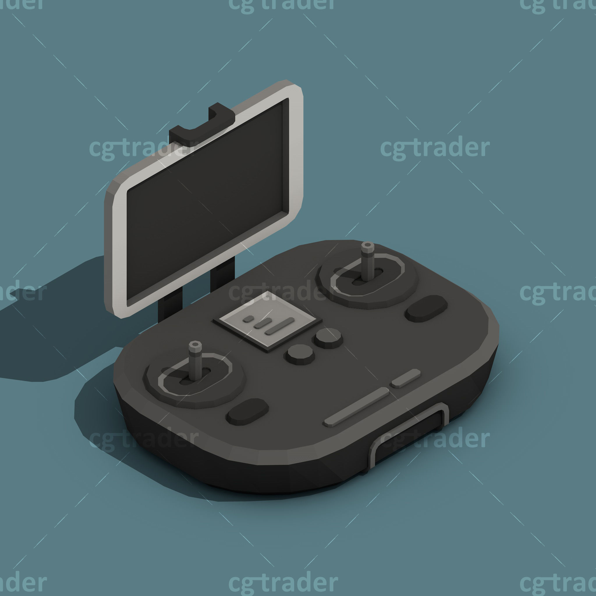 Low Poly Drone Isometric Icon Pack 02 Low-poly 3D model_20