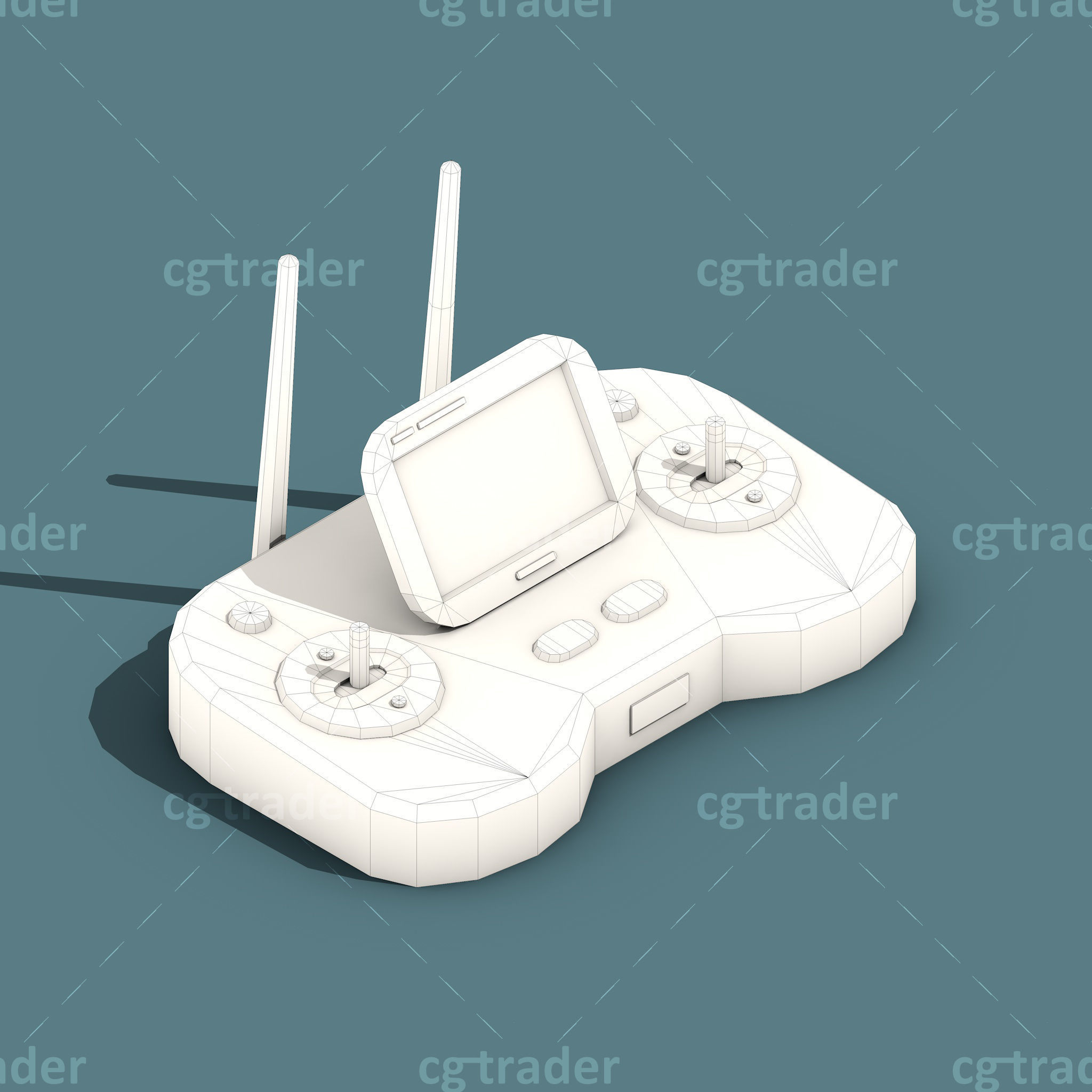 Low Poly Drone Isometric Icon Pack 02 Low-poly 3D model_17