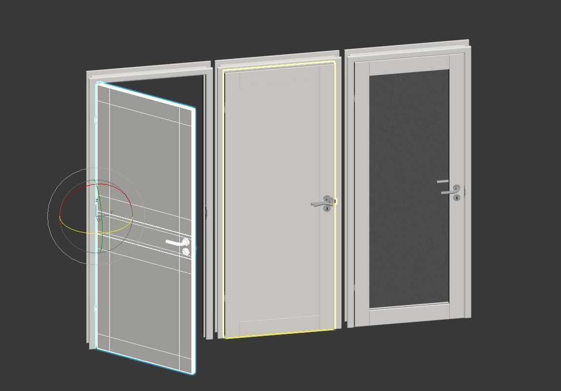 Modern interior doors unique 01L - GW01L - EASY GW 3D model_5