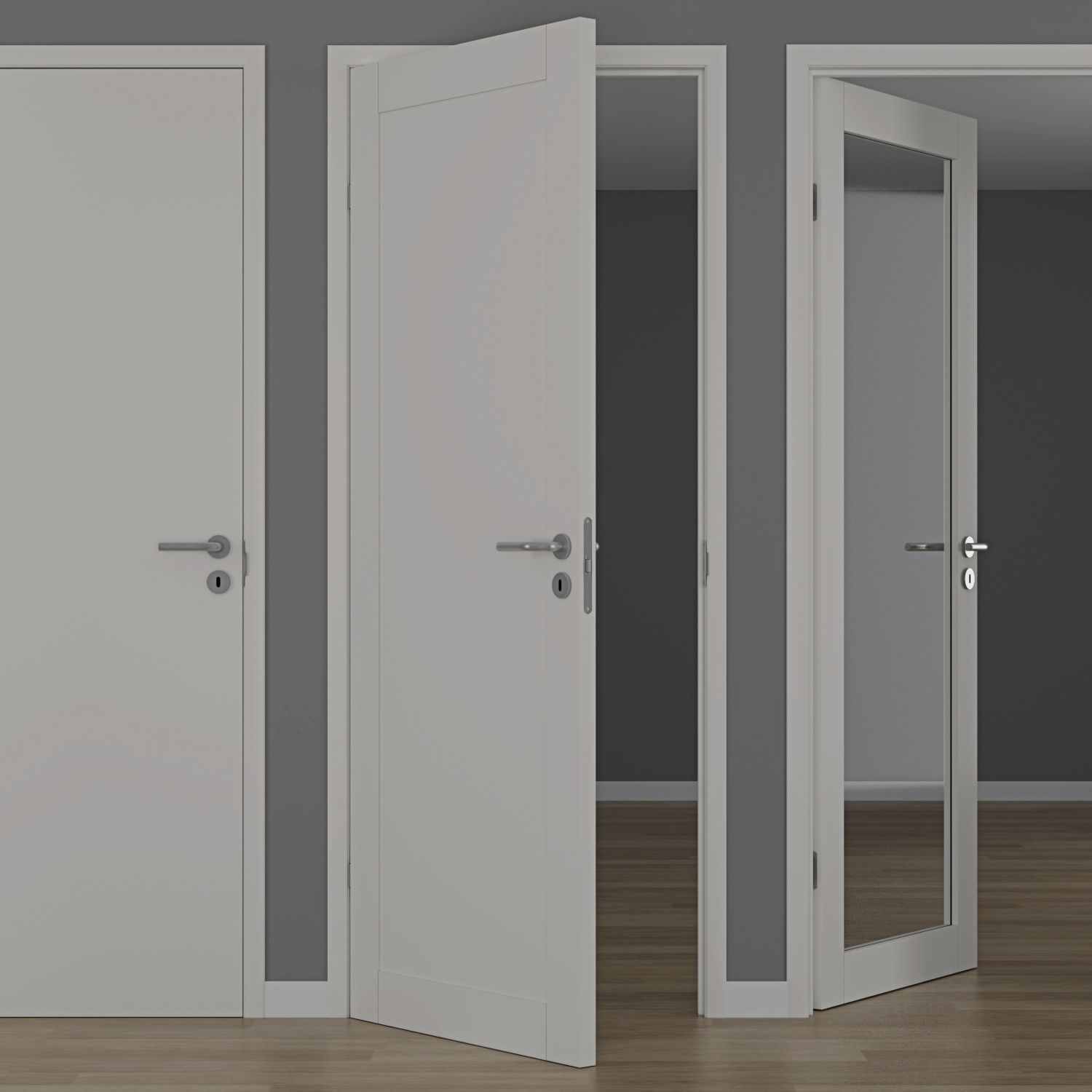 Modern interior doors unique 01L - GW01L - EASY GW 3D model_2