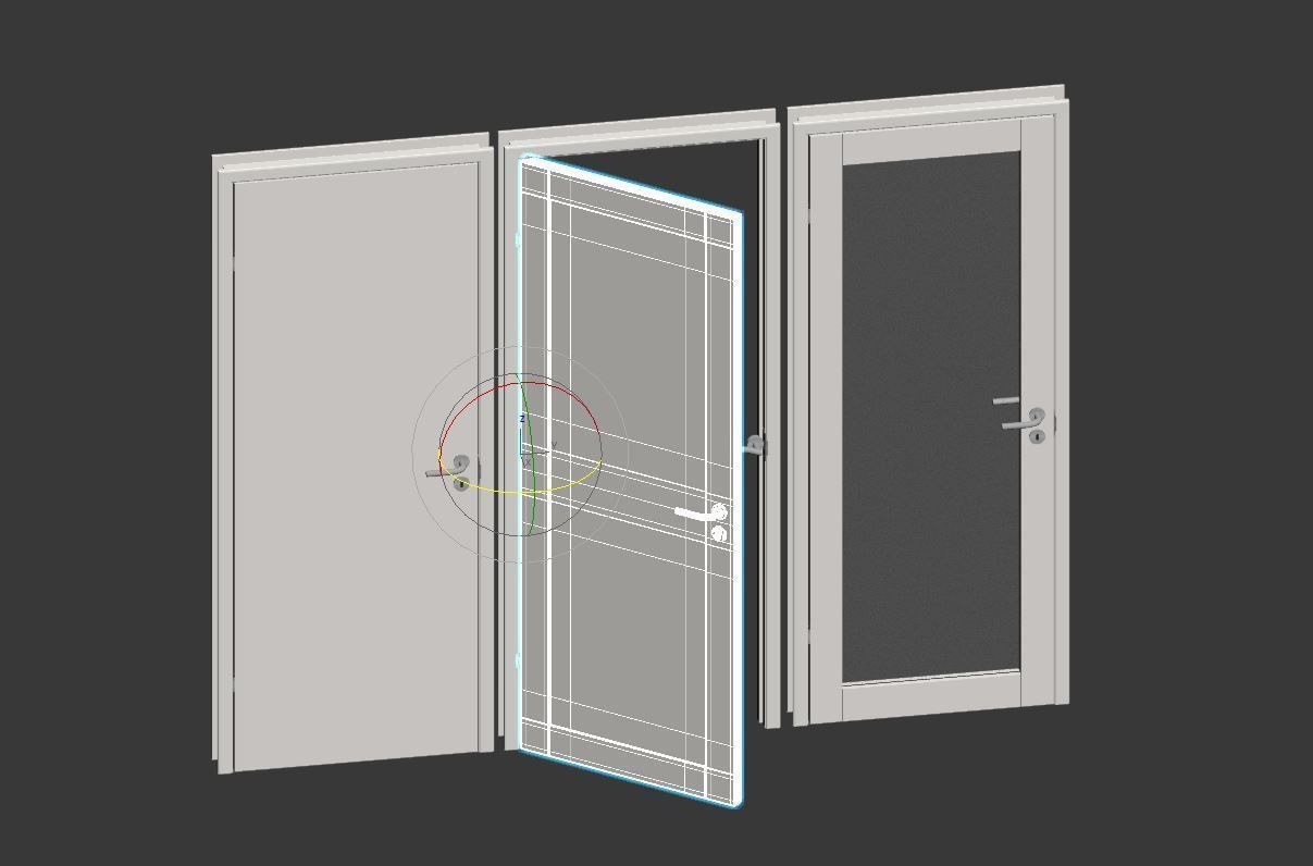 Modern interior doors unique 01L - GW01L - EASY GW 3D model_6