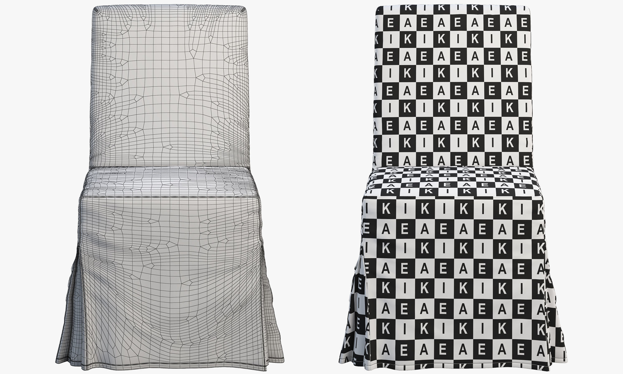 Henriksdal chair Ikea 3D model_5