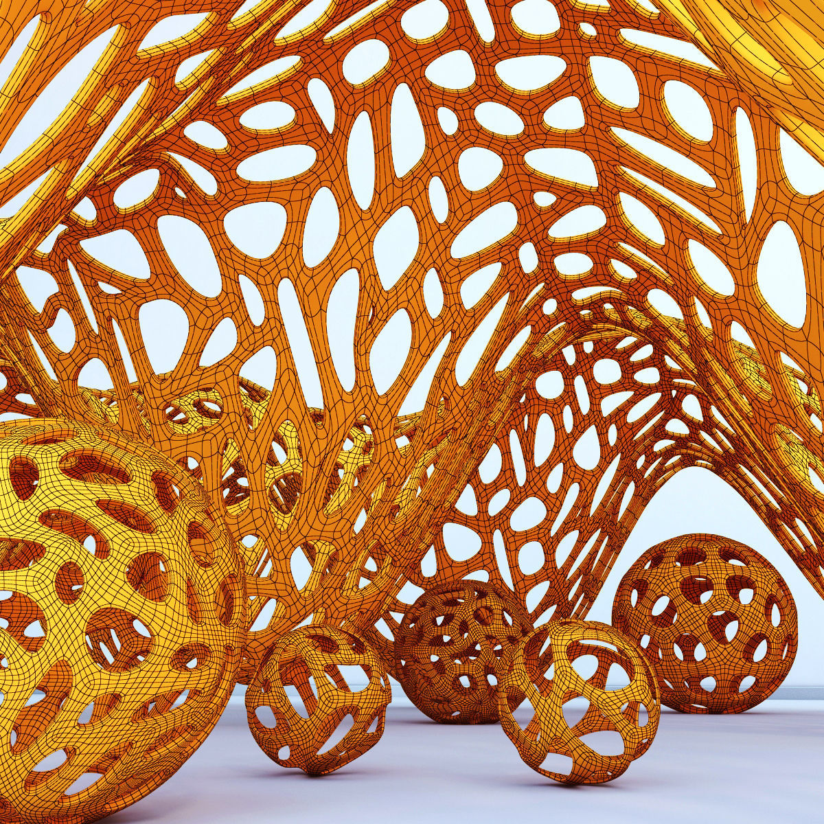 Bionica decor hall 3D model_10