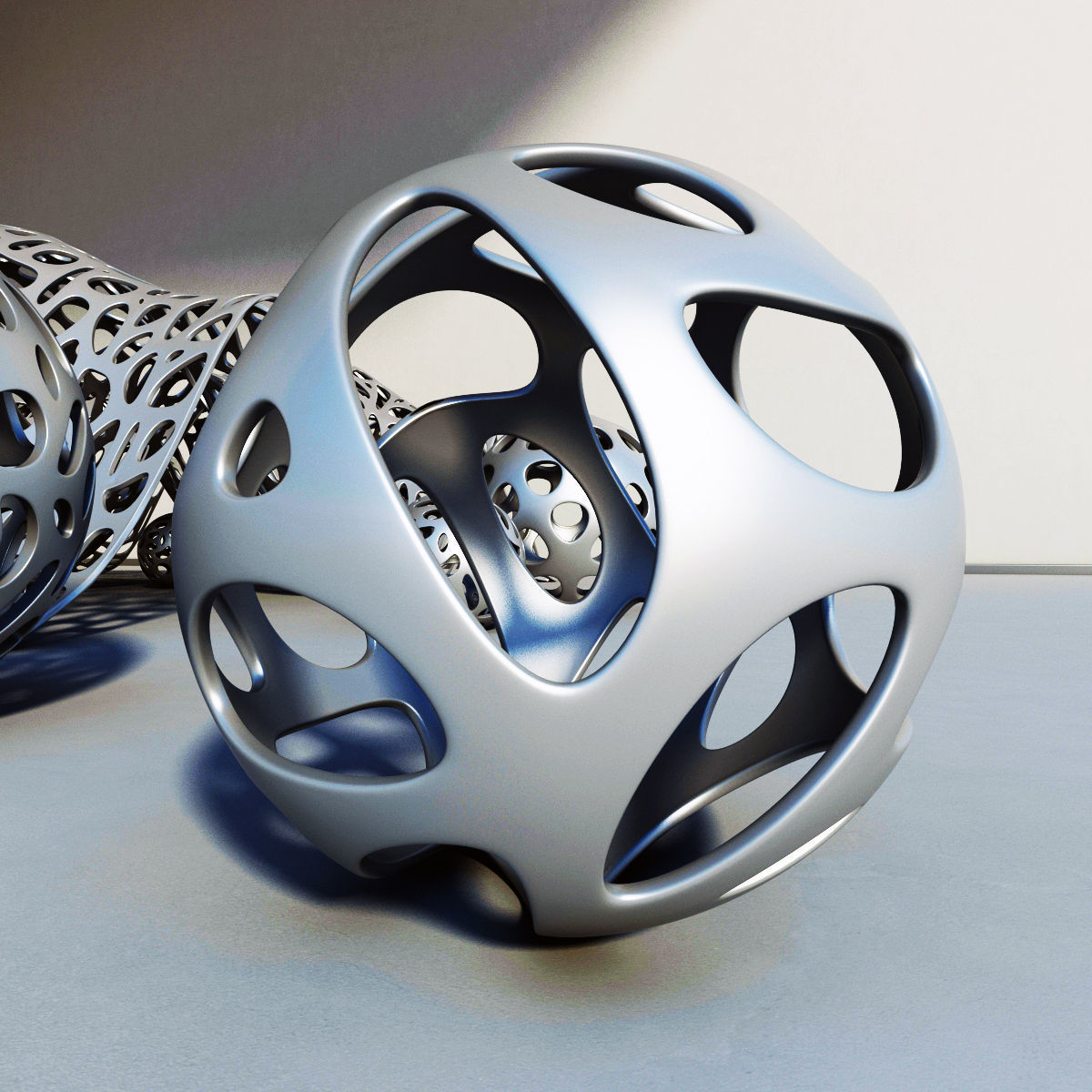 Bionica decor hall 3D model_7