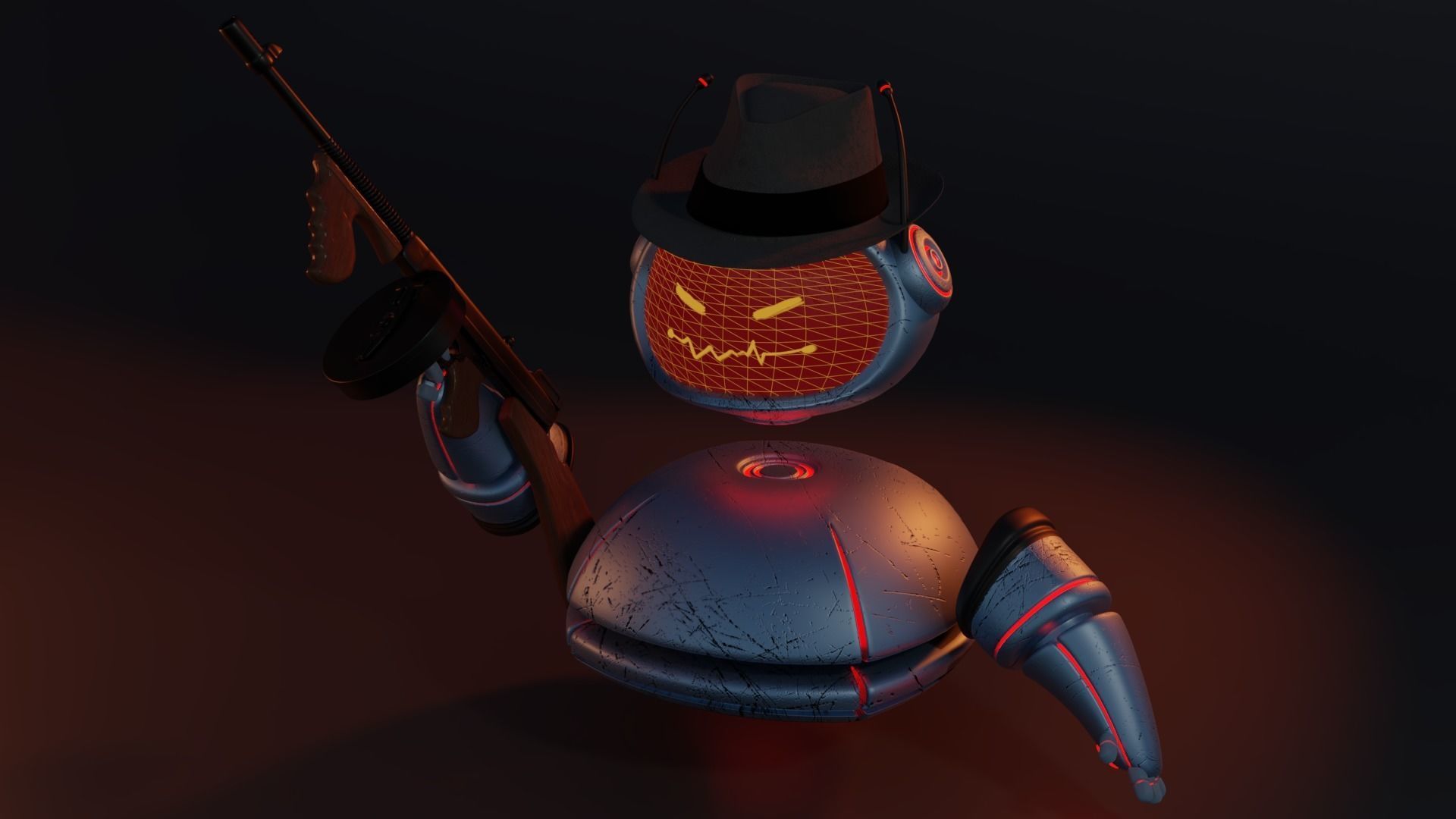 Assistant Droid - Gangster Glitch 3D model_2