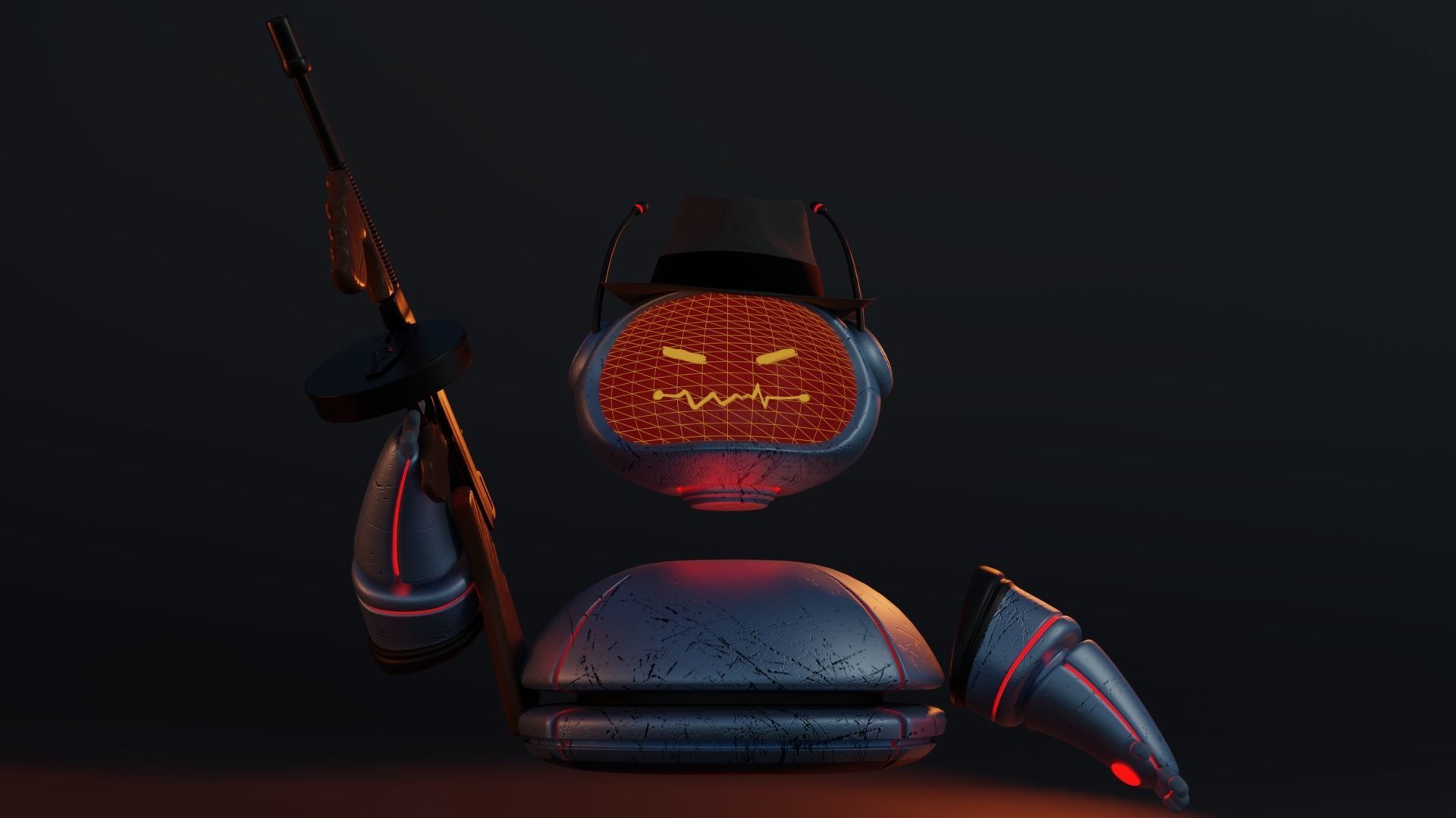 Assistant Droid - Gangster Glitch 3D model_4