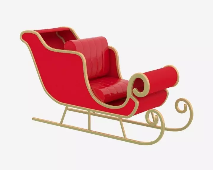 SantaSleigh santa claus sleigh 3D model