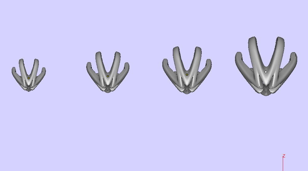 A Package of 4 Ring Crown Heads PACK14 printable 3d models 3D print model_9