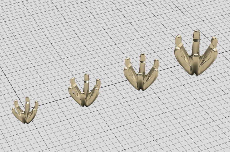 A Package of 4 Ring Crown Heads PACK14 printable 3d models 3D print model_6