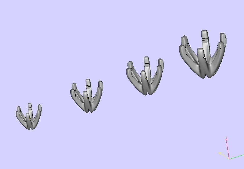 A Package of 4 Ring Crown Heads PACK14 printable 3d models 3D print model_7