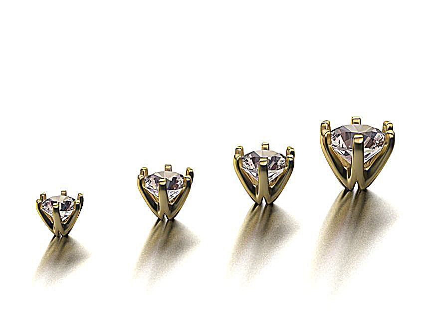 A Package of 4 Ring Crown Heads PACK14 printable 3d models 3D print model_2