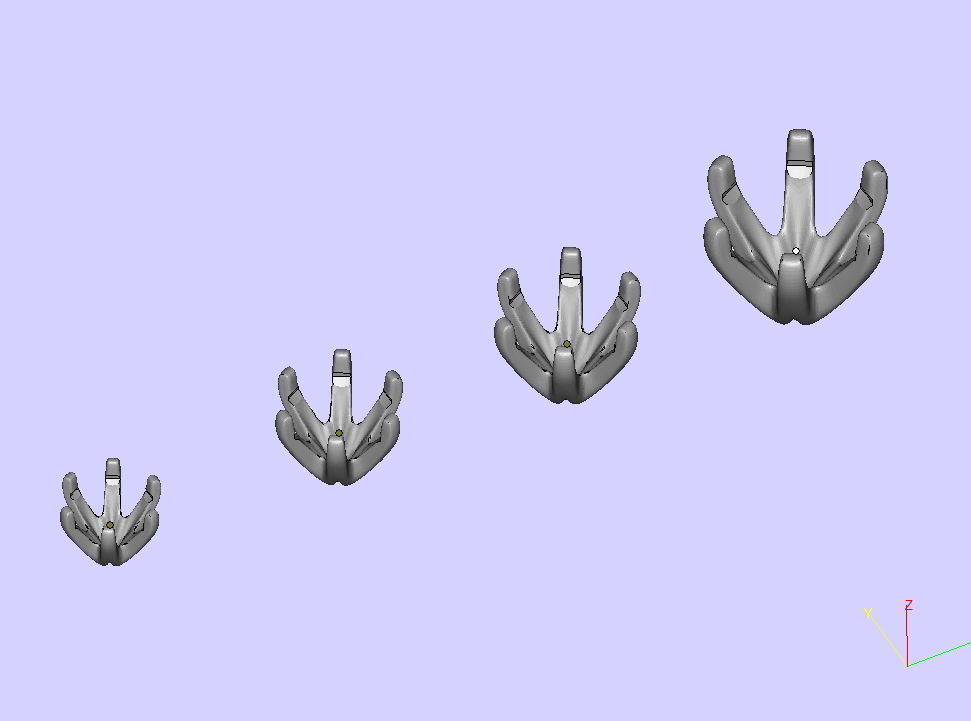 A Package of 4 Ring Crown Heads PACK14 printable 3d models 3D print model_8