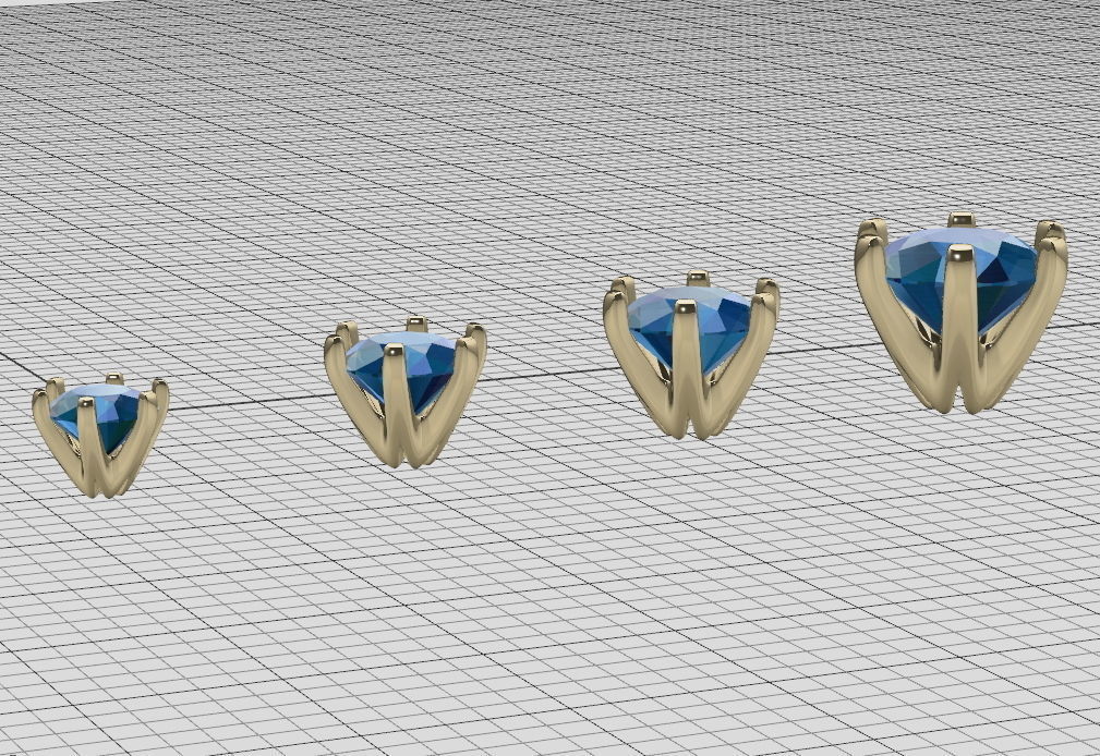 A Package of 4 Ring Crown Heads PACK14 printable 3d models 3D print model_4