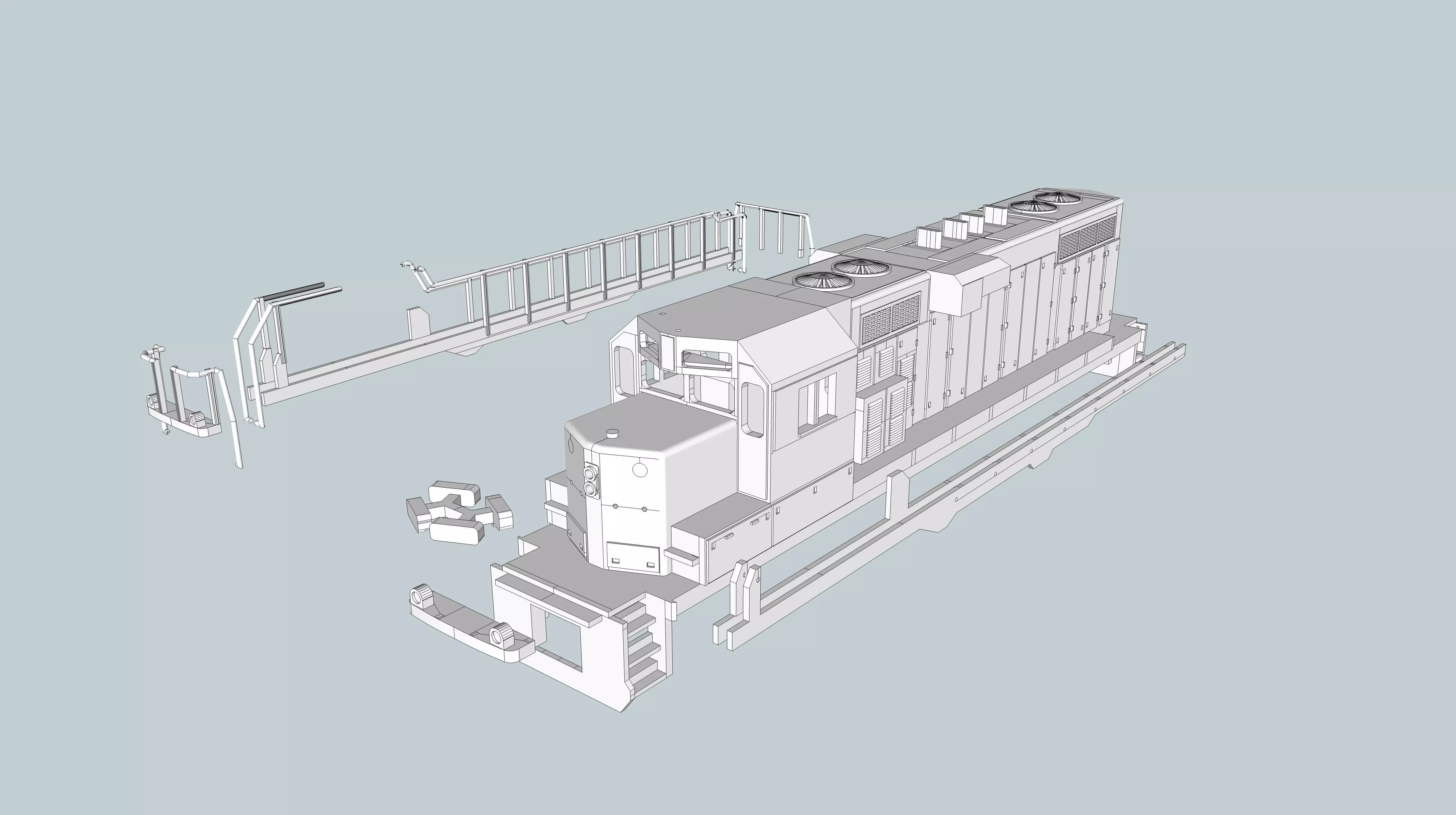 GP11 EMD Locomotive HO and N Scales 3D print model_0