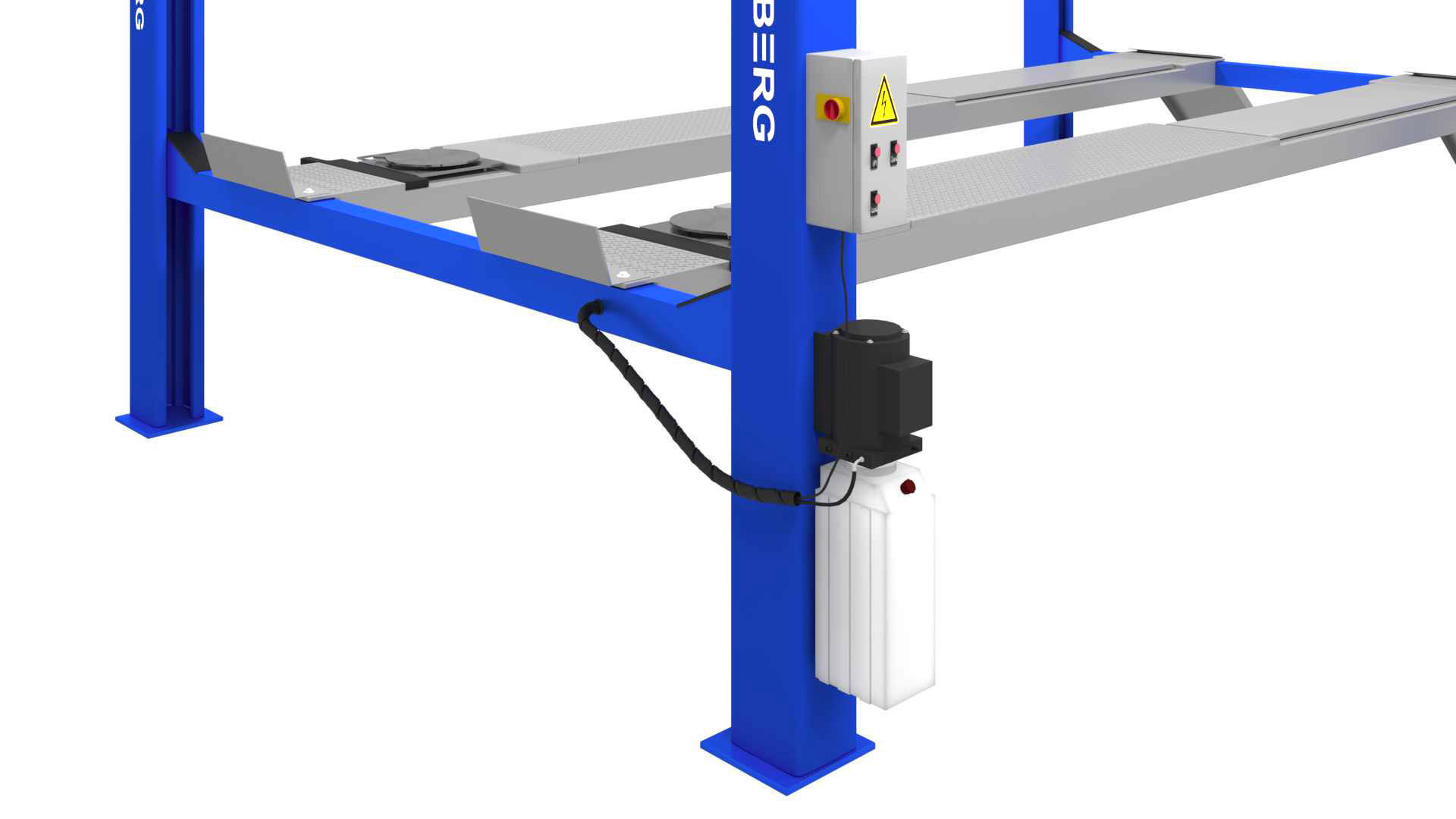 4 Post Car Lift 3D model_2