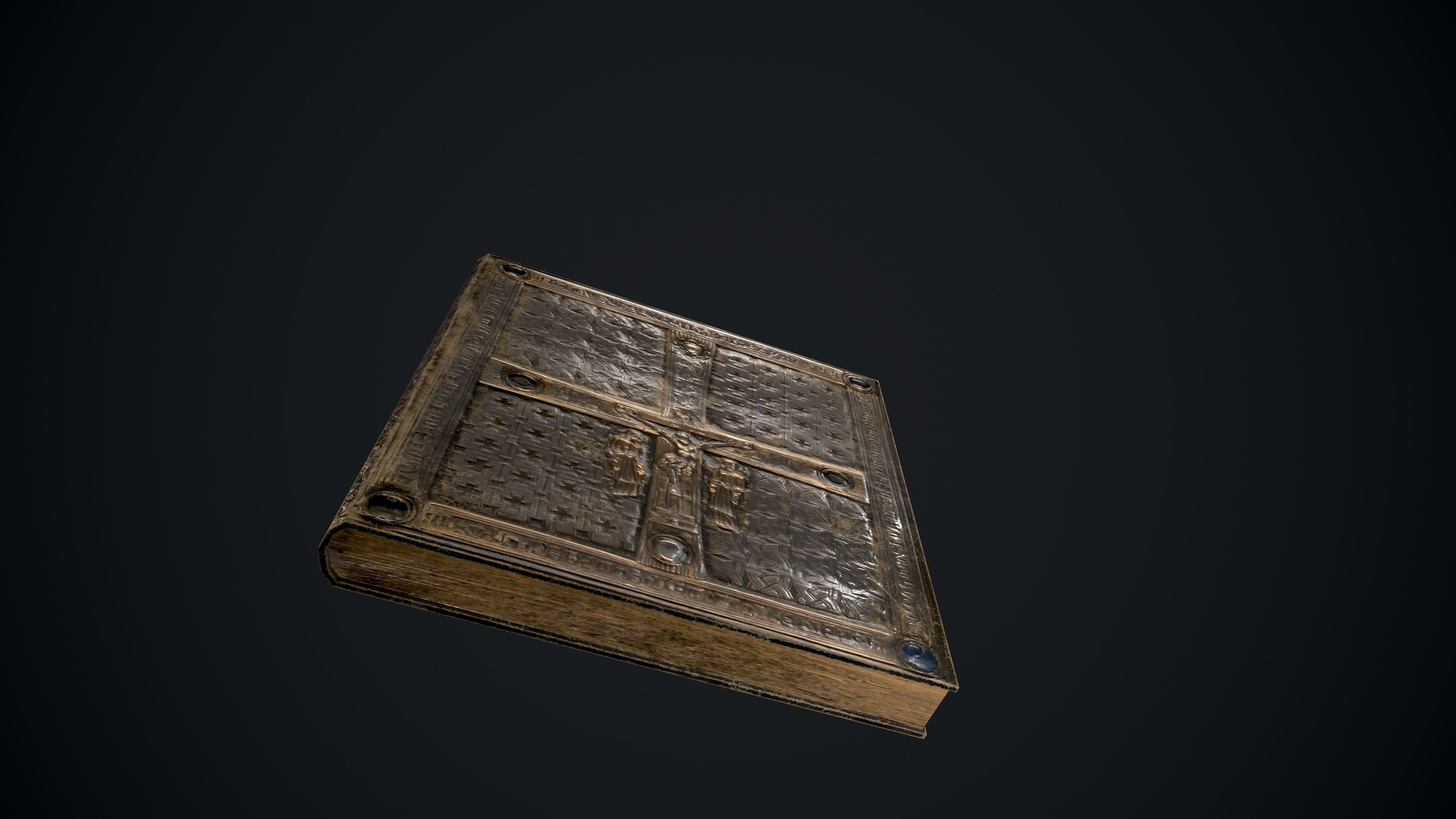 The Book Of Dimma - Holy Bible Low-poly 3D model_18