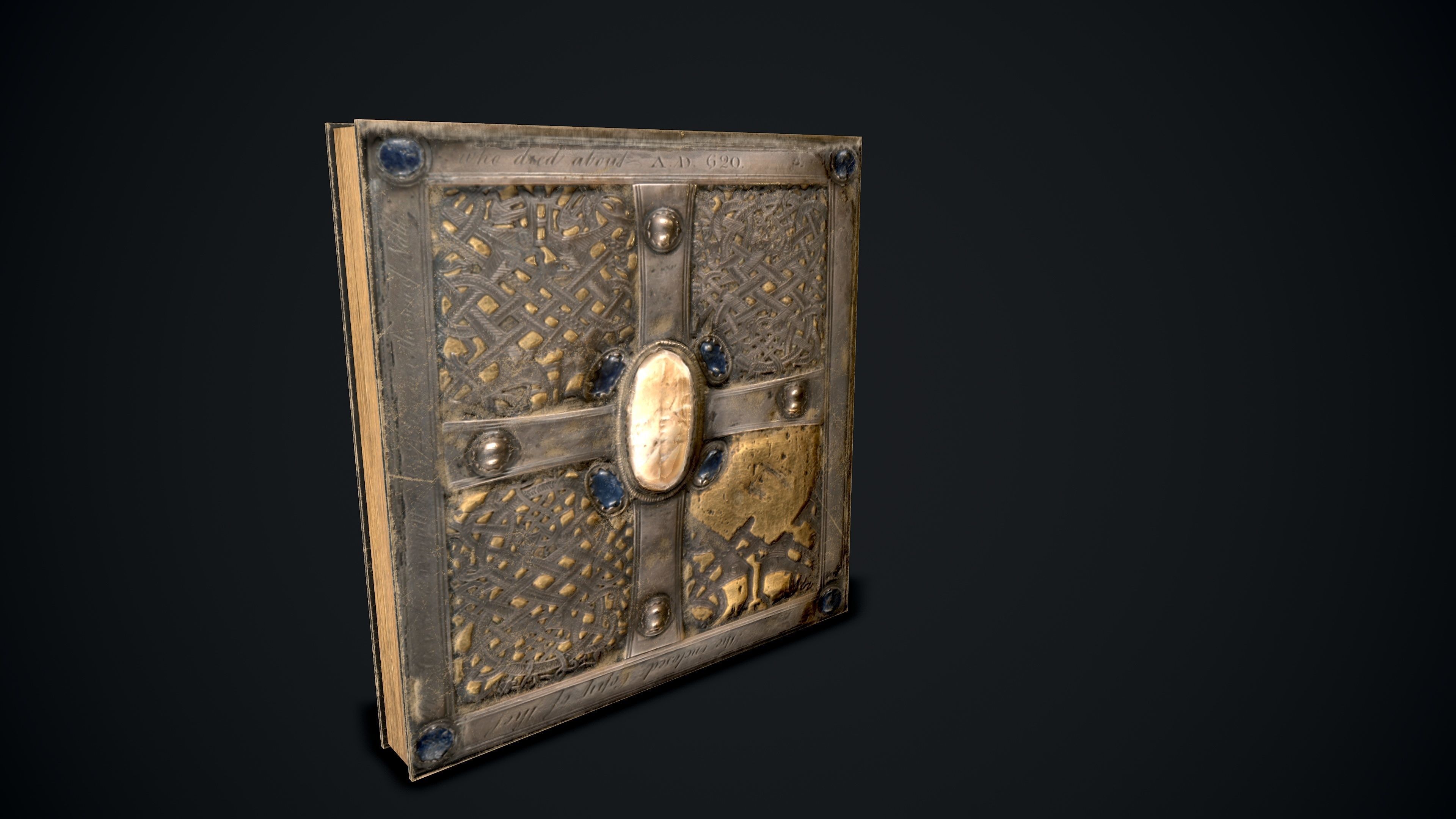 The Book Of Dimma - Holy Bible Low-poly 3D model_6