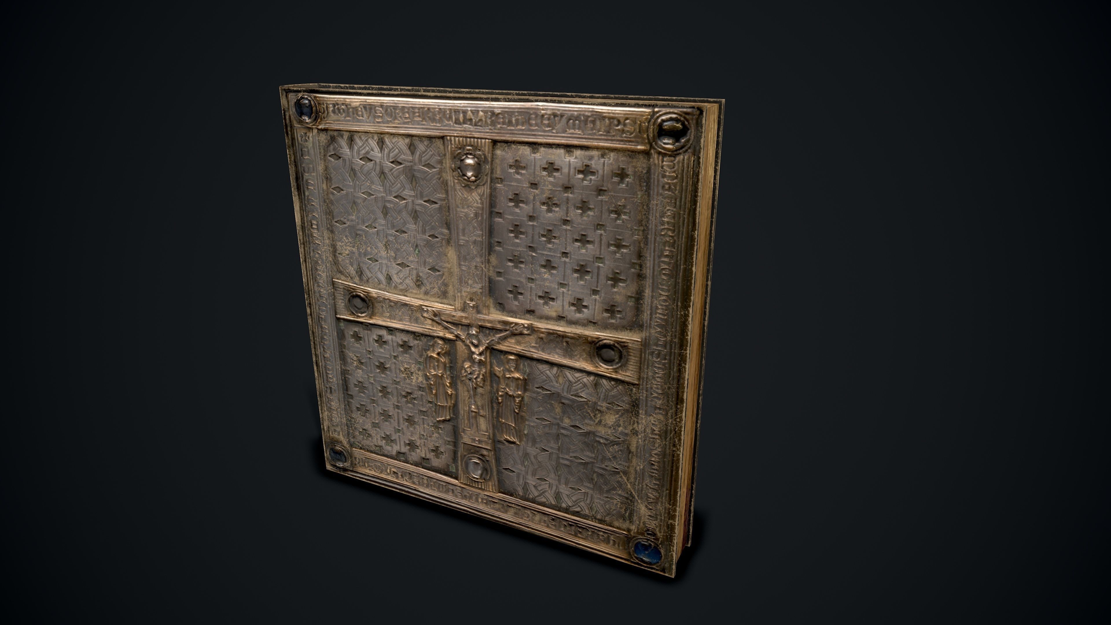 The Book Of Dimma - Holy Bible Low-poly 3D model_8