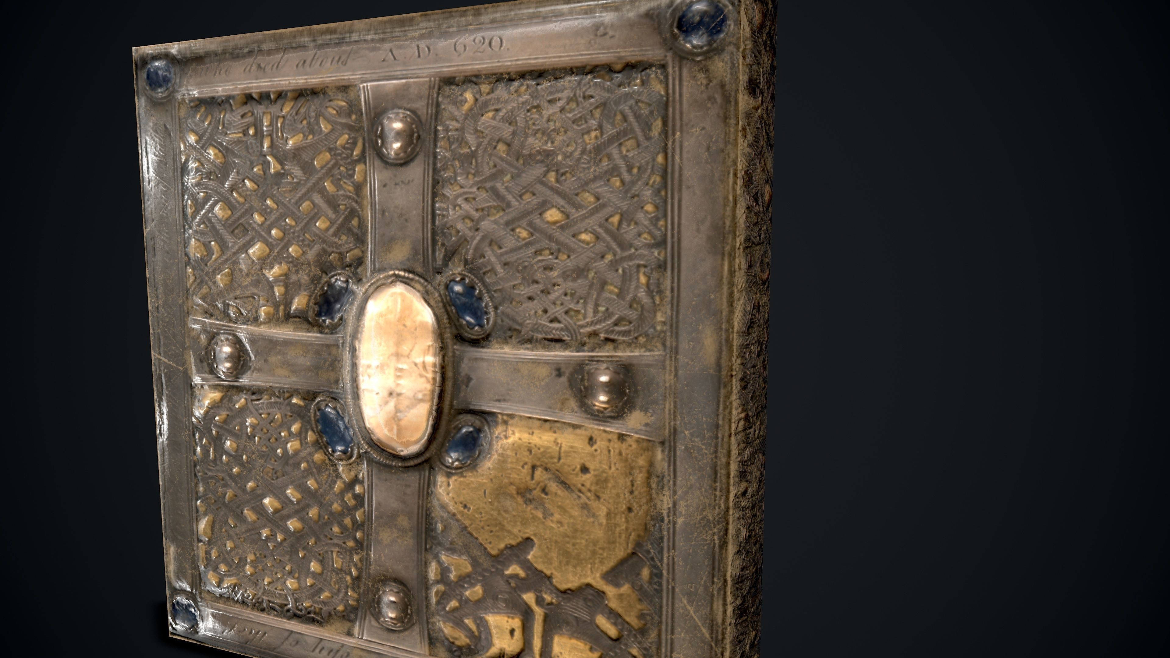 The Book Of Dimma - Holy Bible Low-poly 3D model_5