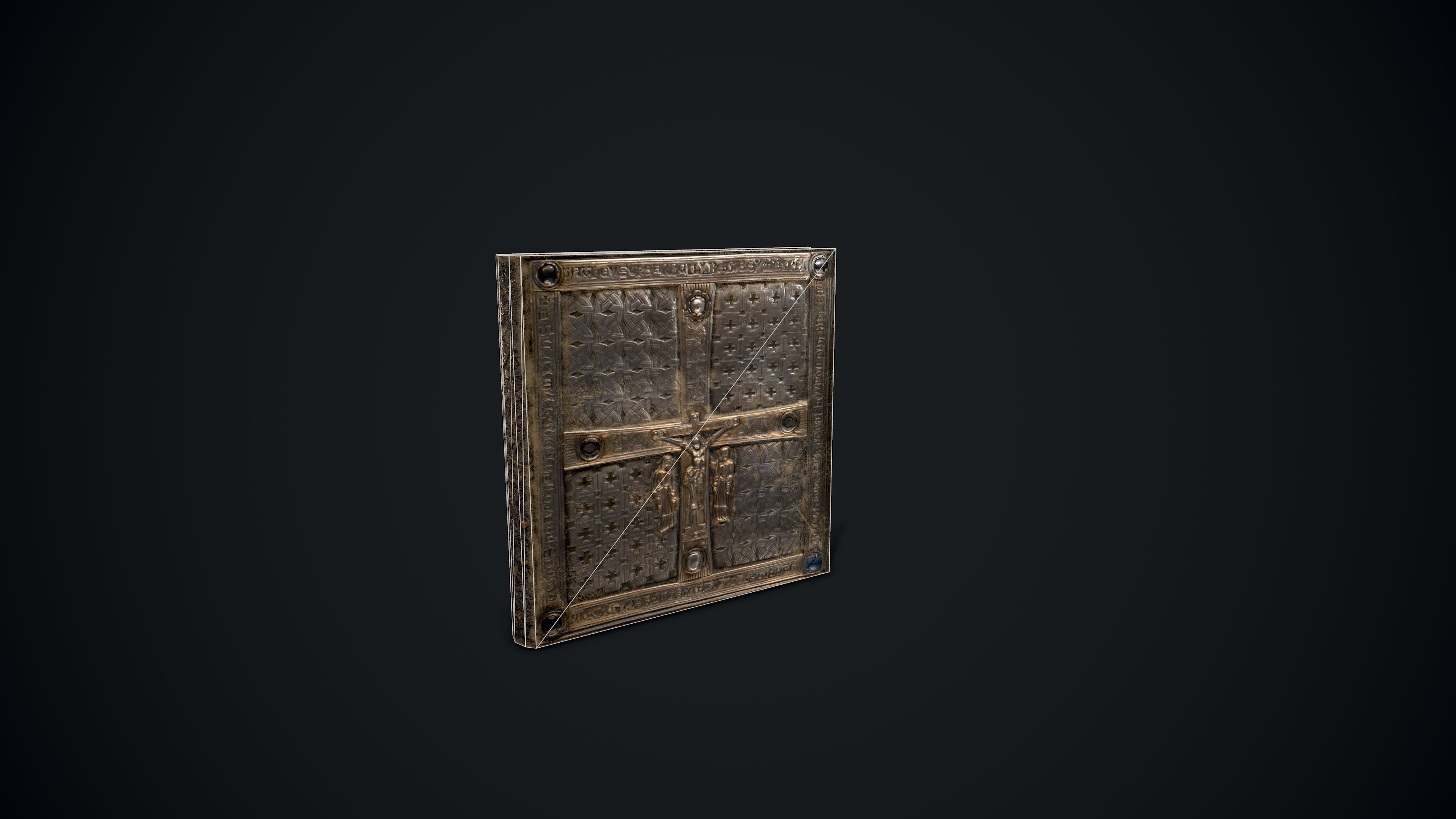 The Book Of Dimma - Holy Bible Low-poly 3D model_13