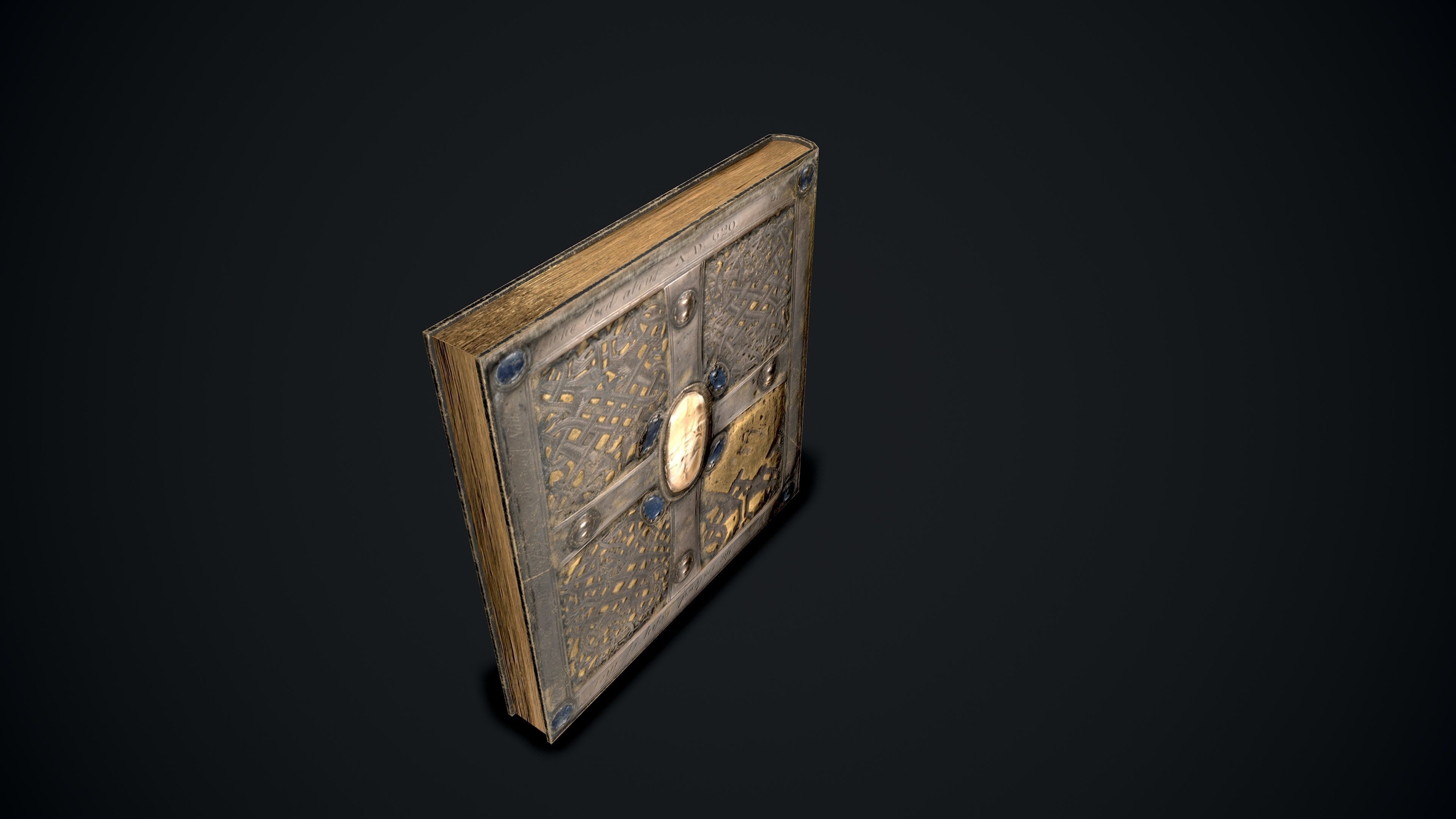 The Book Of Dimma - Holy Bible Low-poly 3D model_7