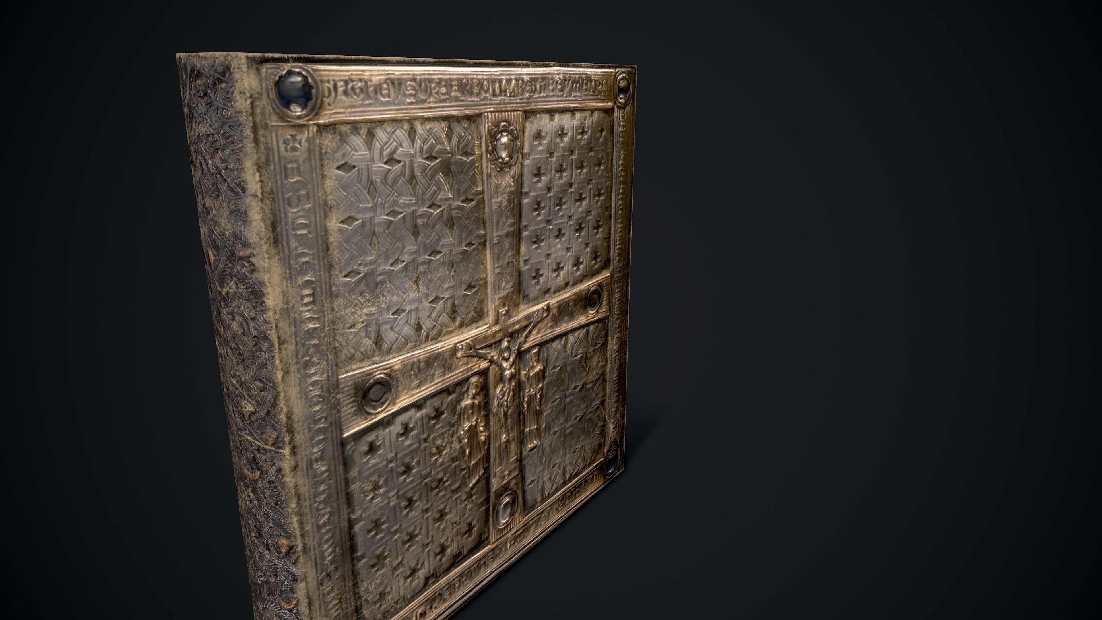 The Book Of Dimma - Holy Bible Low-poly 3D model_12