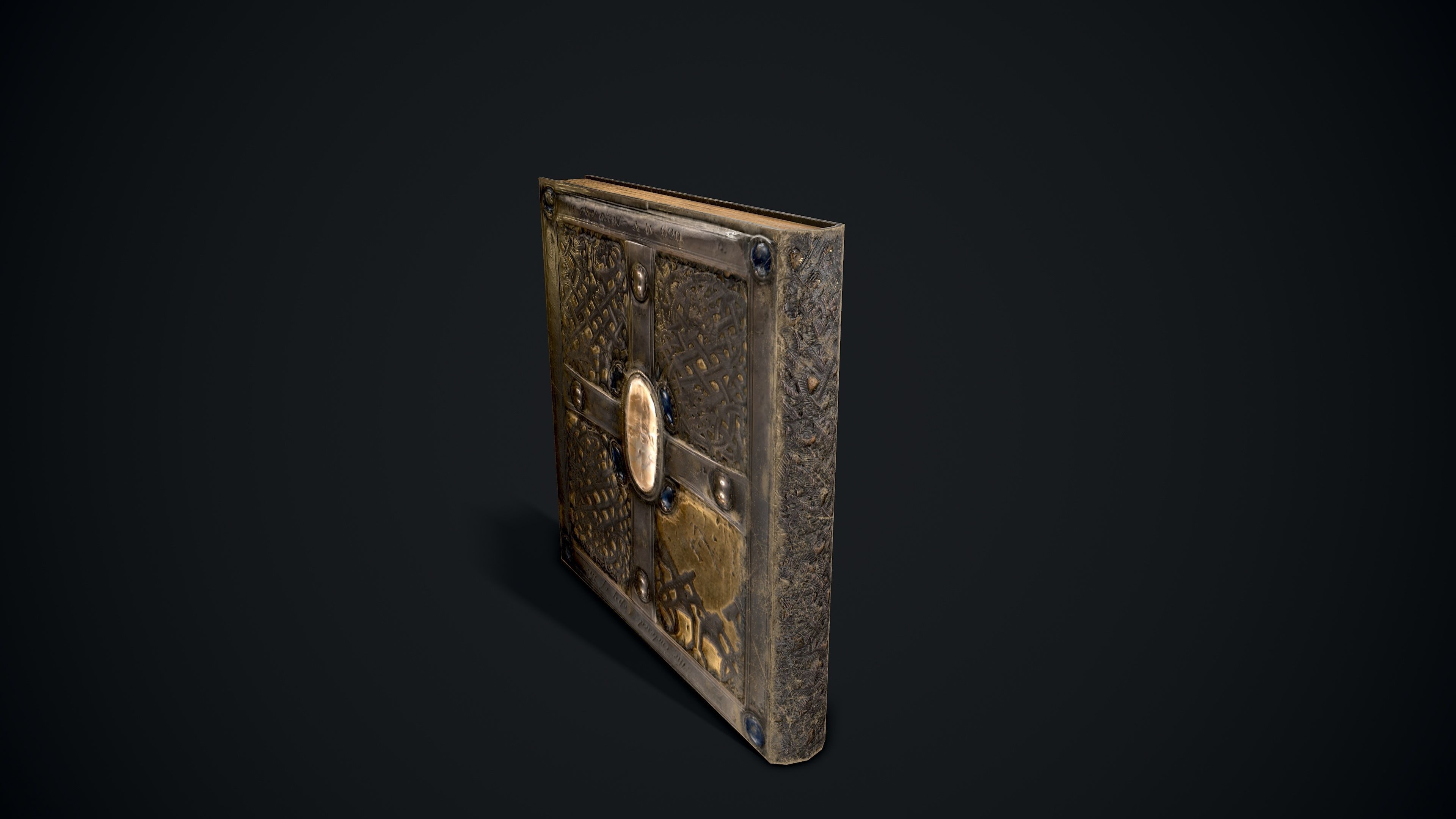 The Book Of Dimma - Holy Bible Low-poly 3D model_10