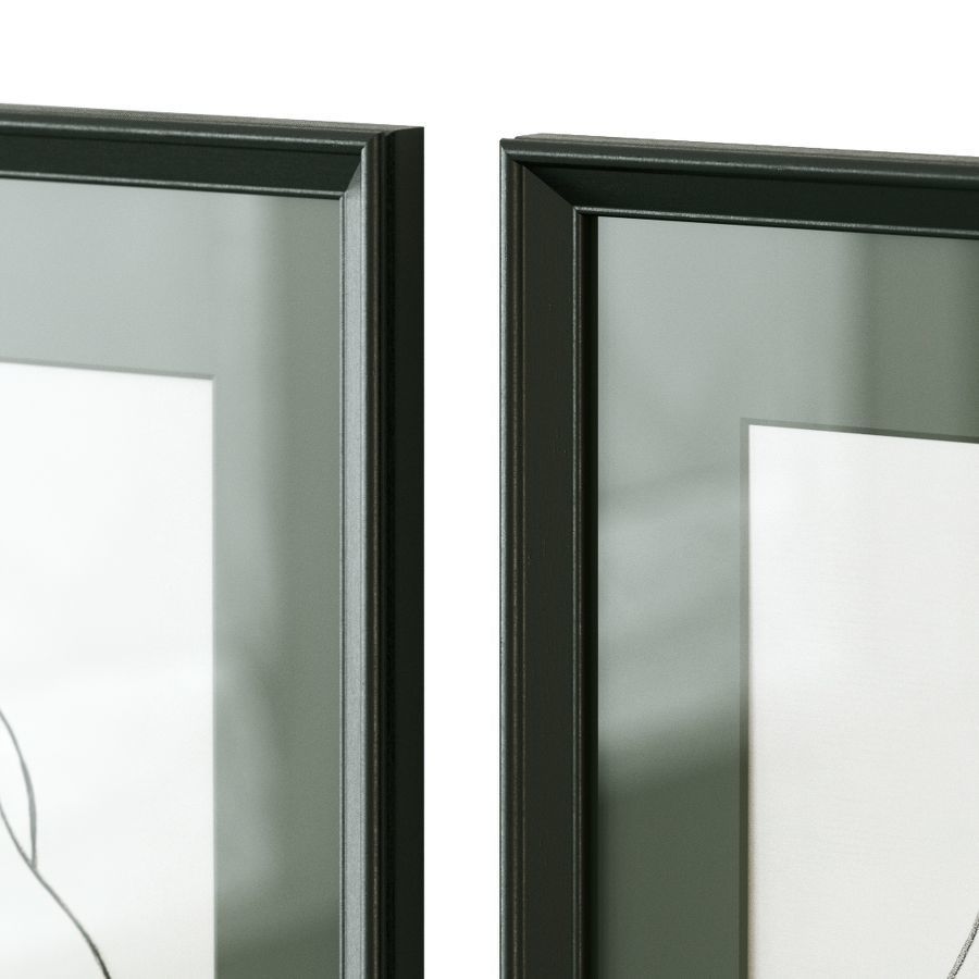 Abstract painting gallery wall 3D model_7