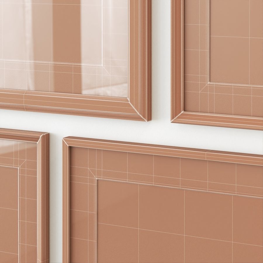 Abstract painting gallery wall 3D model_14