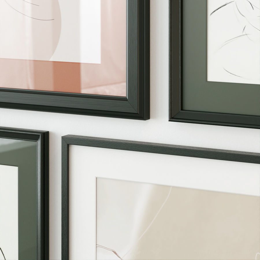 Abstract painting gallery wall 3D model_3