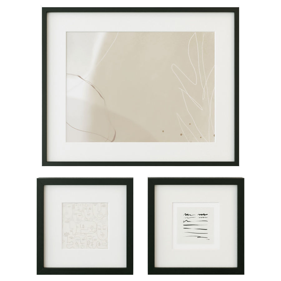 Abstract painting gallery wall 3D model_8