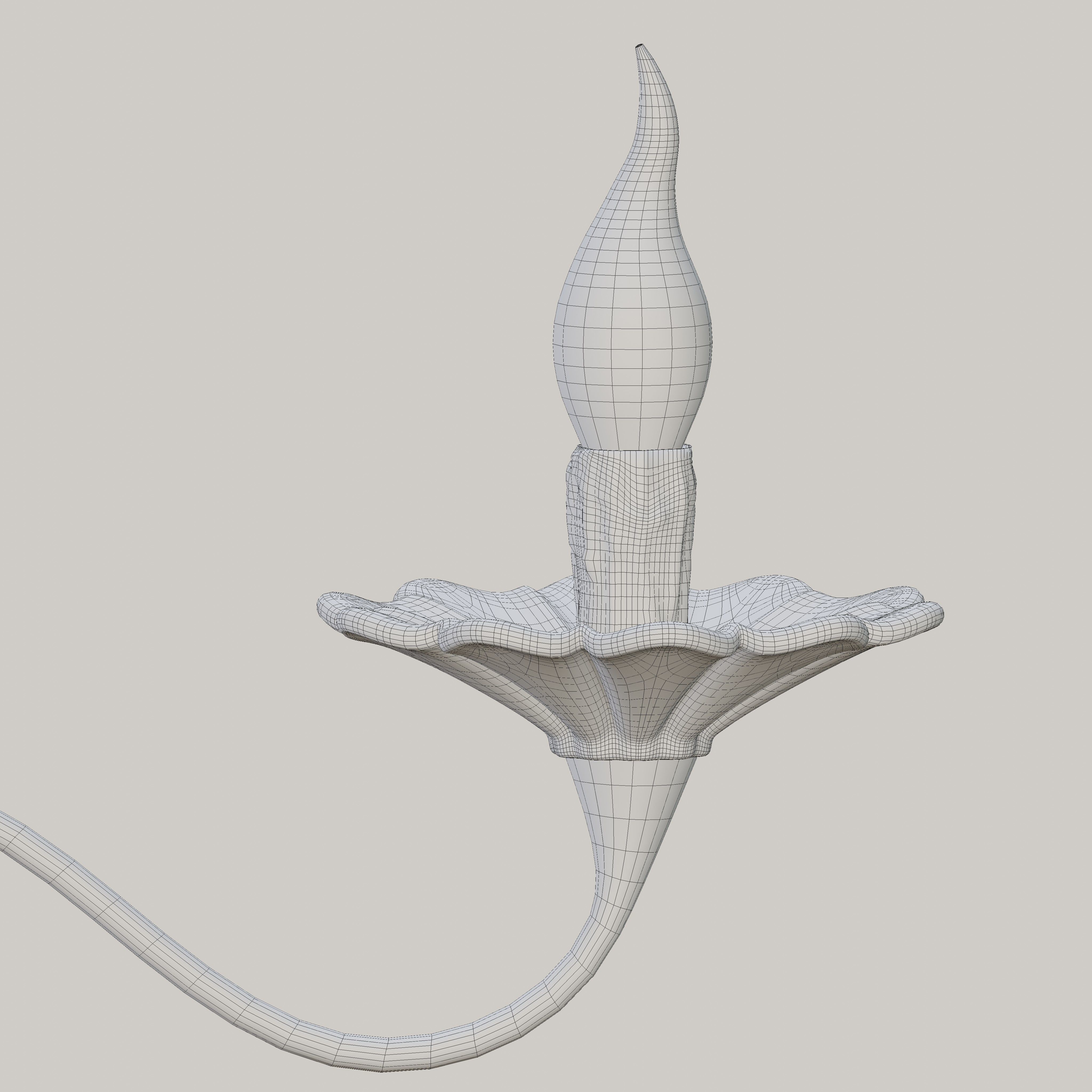 Floral Tulip Chandelier 3D model_8