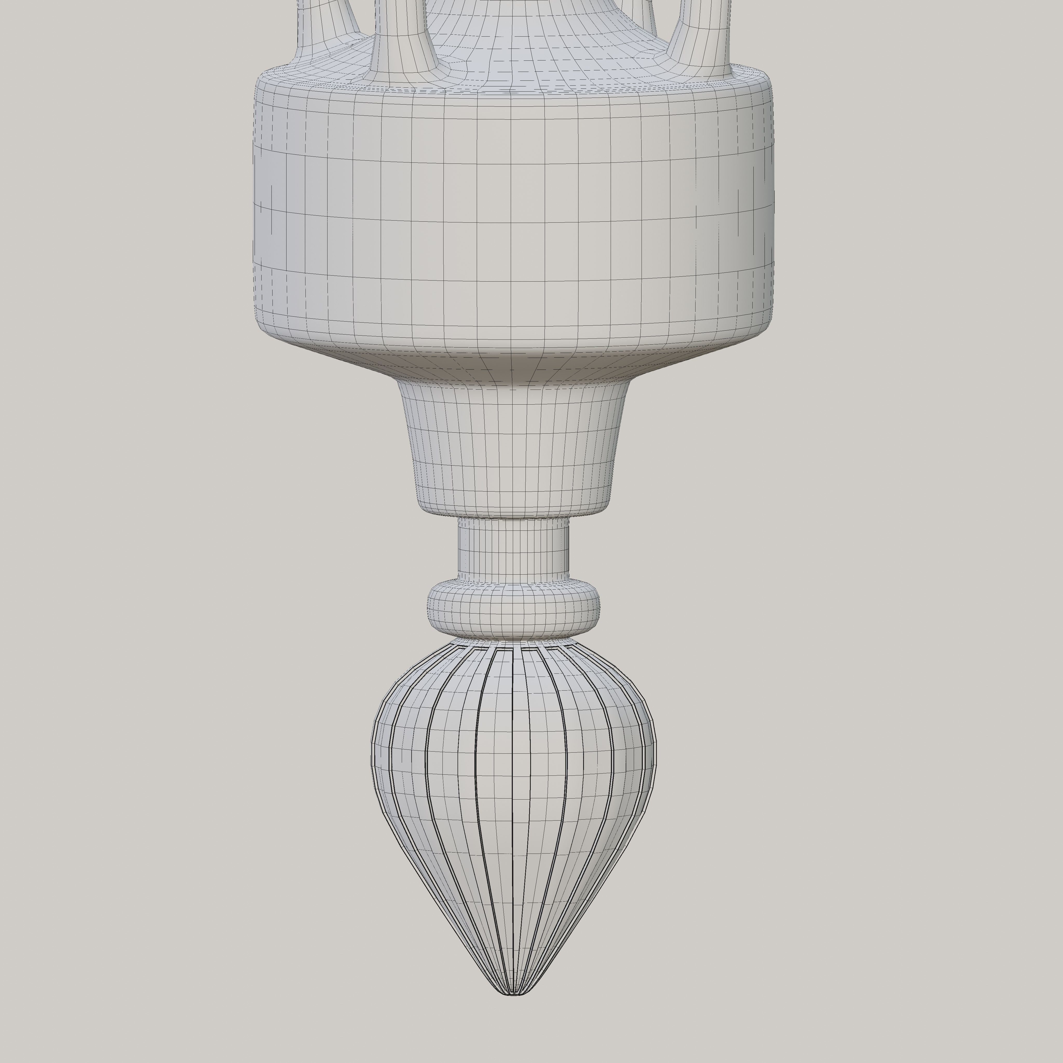 Floral Tulip Chandelier 3D model_9