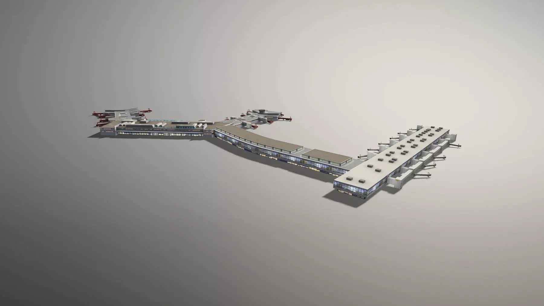 Airport Terminal ESSA Terminal5 Stockholm Arlanda Airport Low-poly 3D model_0