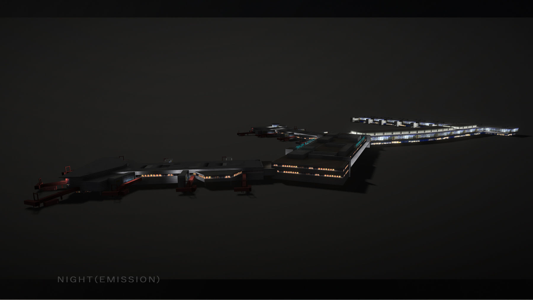 Airport Terminal ESSA Terminal5 Stockholm Arlanda Airport Low-poly 3D model_15