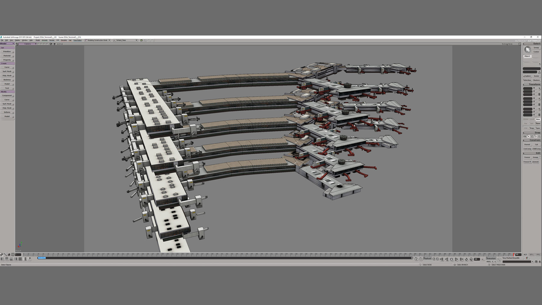 Airport Terminal ESSA Terminal5 Stockholm Arlanda Airport Low-poly 3D model_17