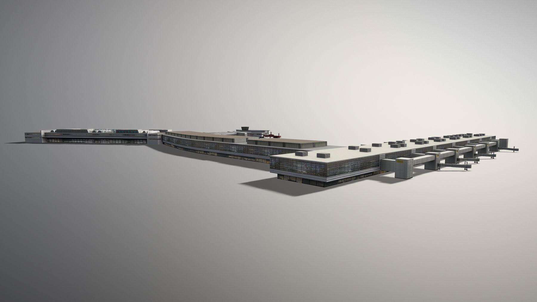 Airport Terminal ESSA Terminal5 Stockholm Arlanda Airport Low-poly 3D model_3