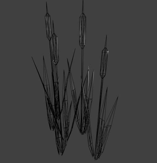 Reed cartoon low-poly mesh Free low-poly 3D model_2