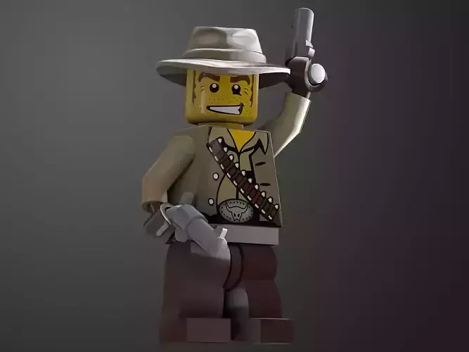 Cowboy Lego Game Ready Low-poly 3D model