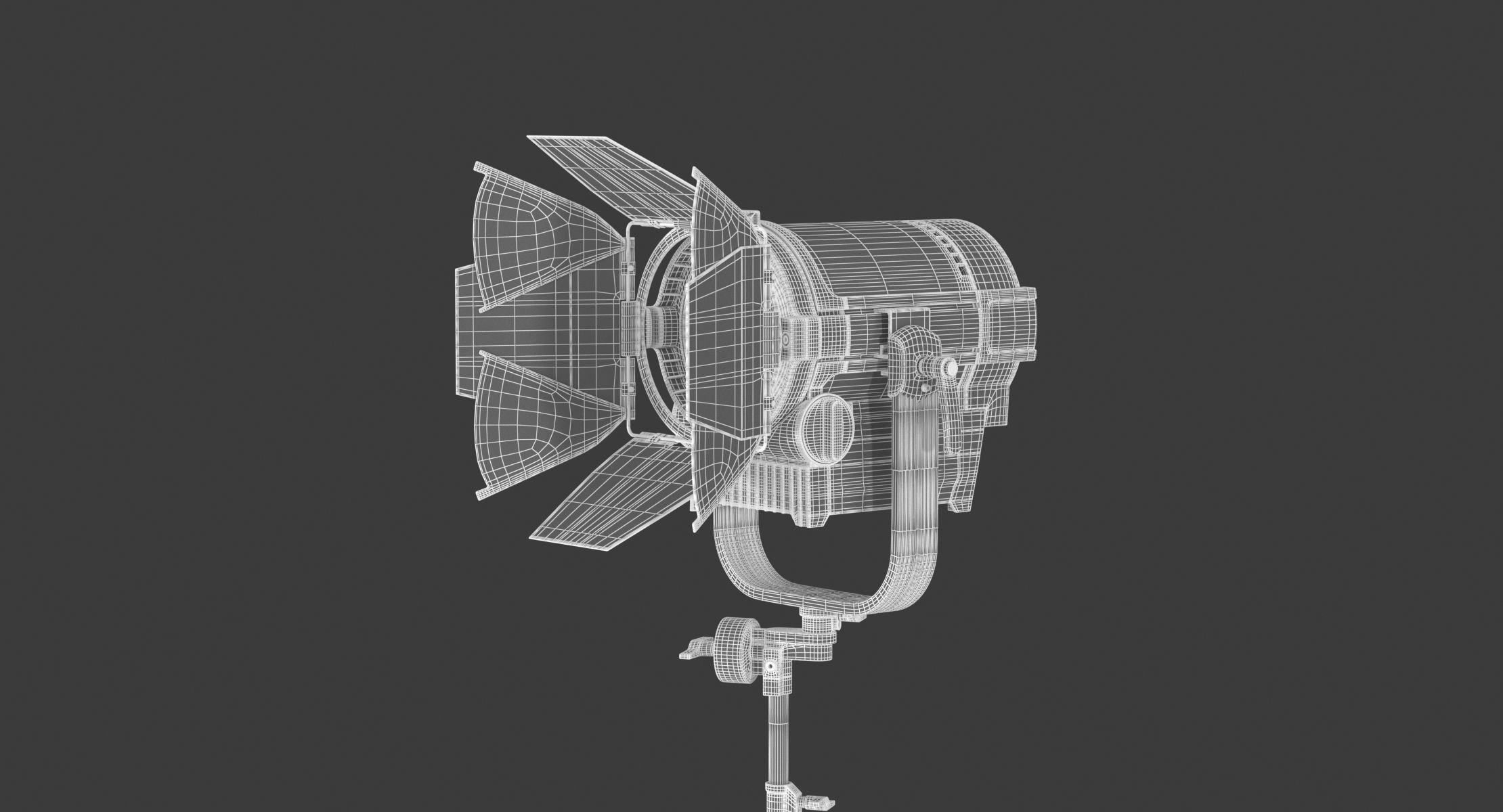Arri L-Series L5-C with Stands and Bandoor 3D model_10
